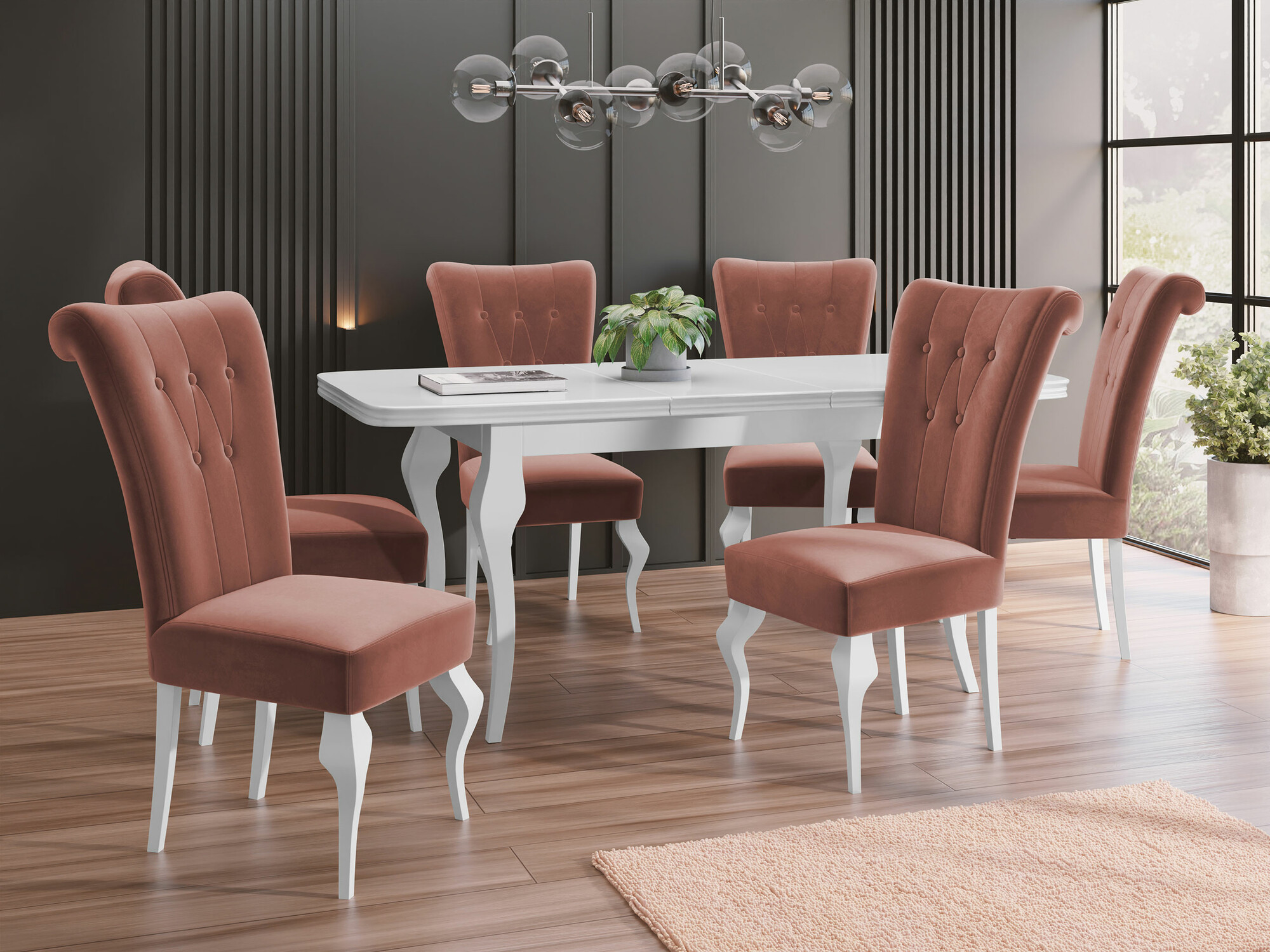 Salle à manger complète Comfivo Gallina II (Magic Velvet 2258)