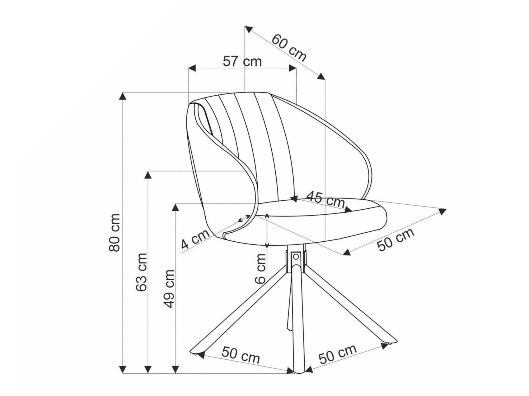 Chaise Houston 1871 (Gris)