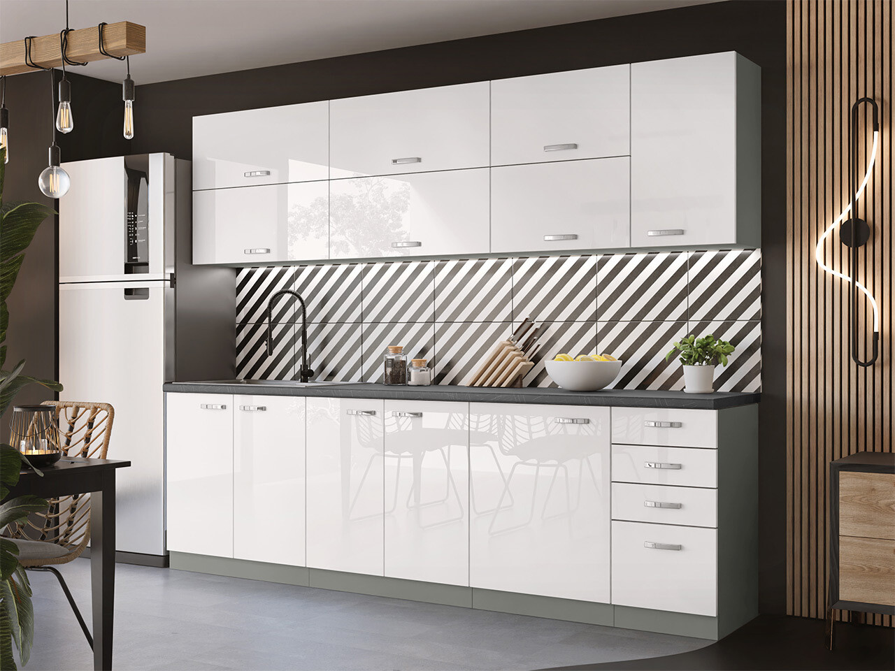 Armoire modulaire avec portes Multi White 115