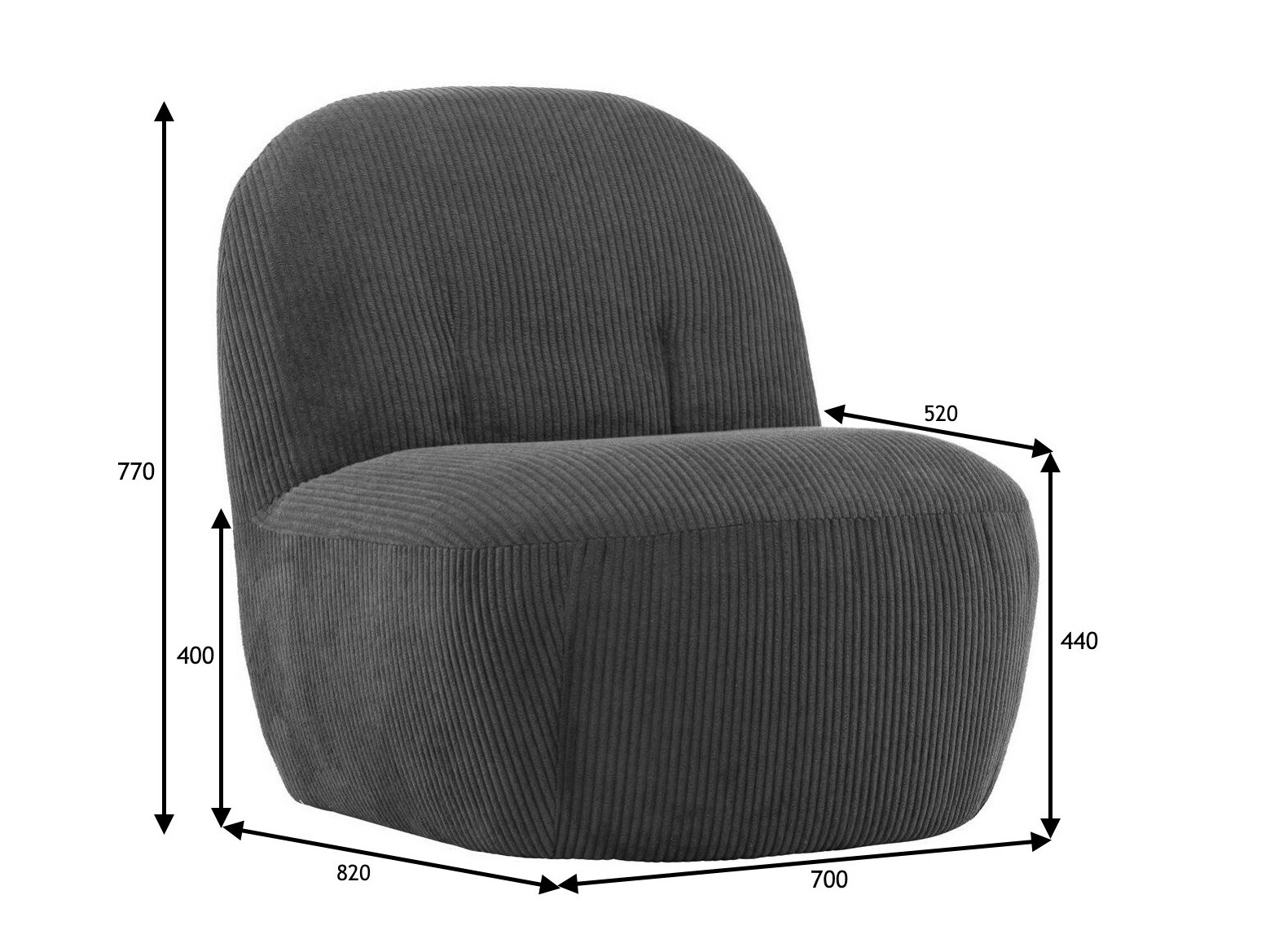 Fauteuil Dallas 4484 (Blanc)