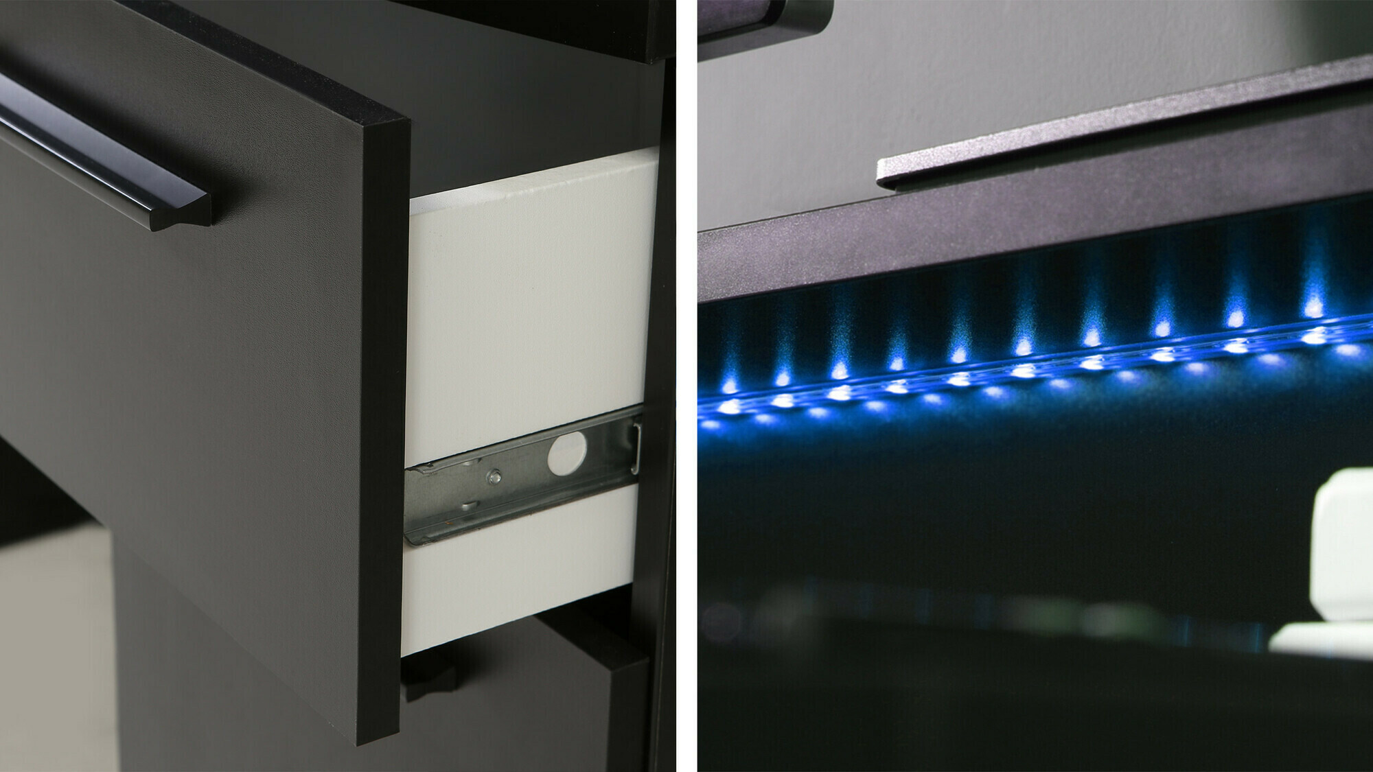 Bureau de gaming Serus (Noir mat)