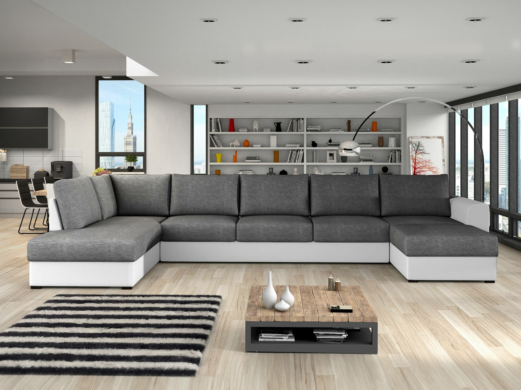 Canapé d'angle Comfivo Flumen I (Soft 017 + Lux 06)