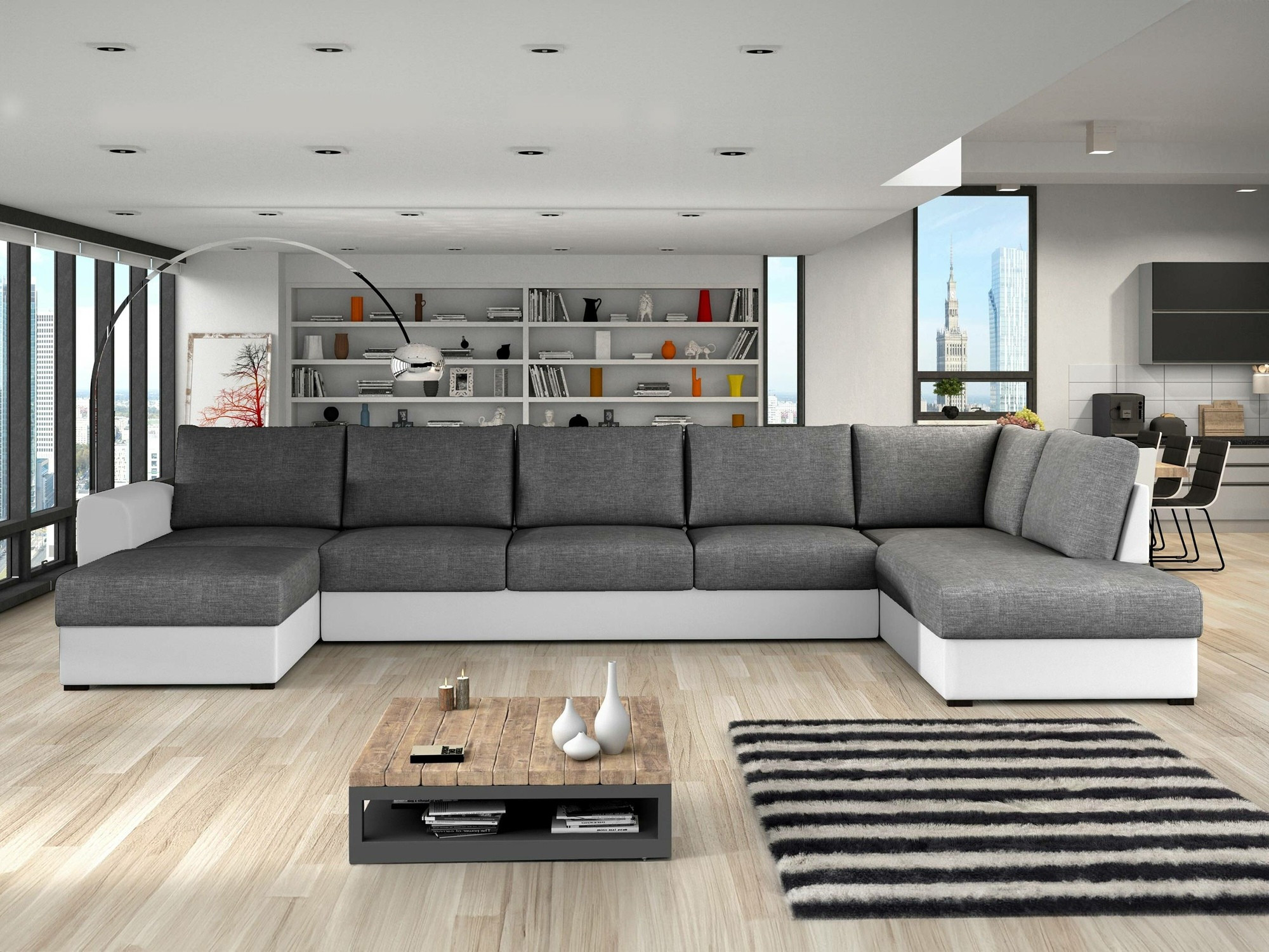 Canapé d'angle Comfivo Flumen I (Soft 017 + Lux 06)