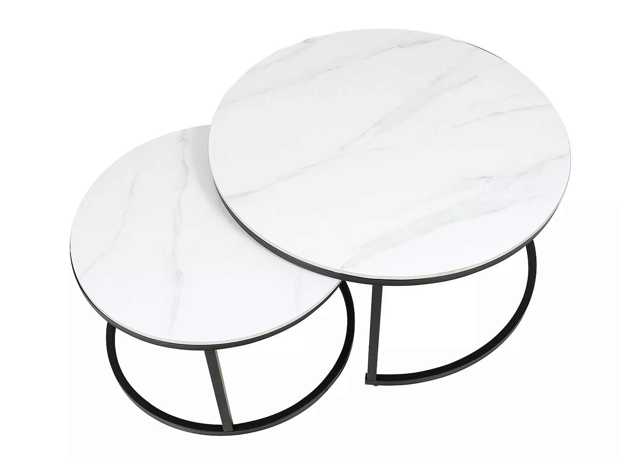 Ensemble tables basses Detroit 607 (Marbre blanc)