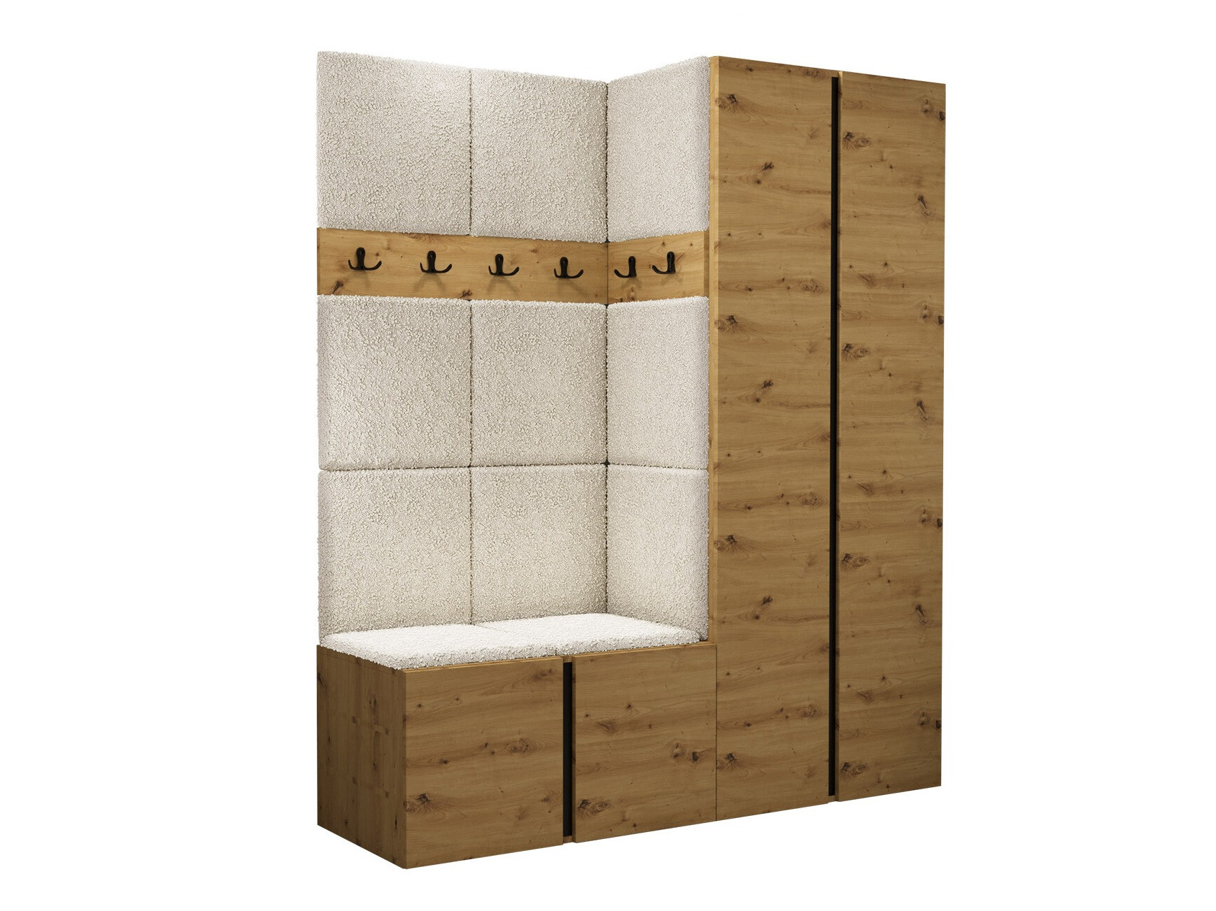 Meuble d'entrée Pinis III (Chêne Artisan)