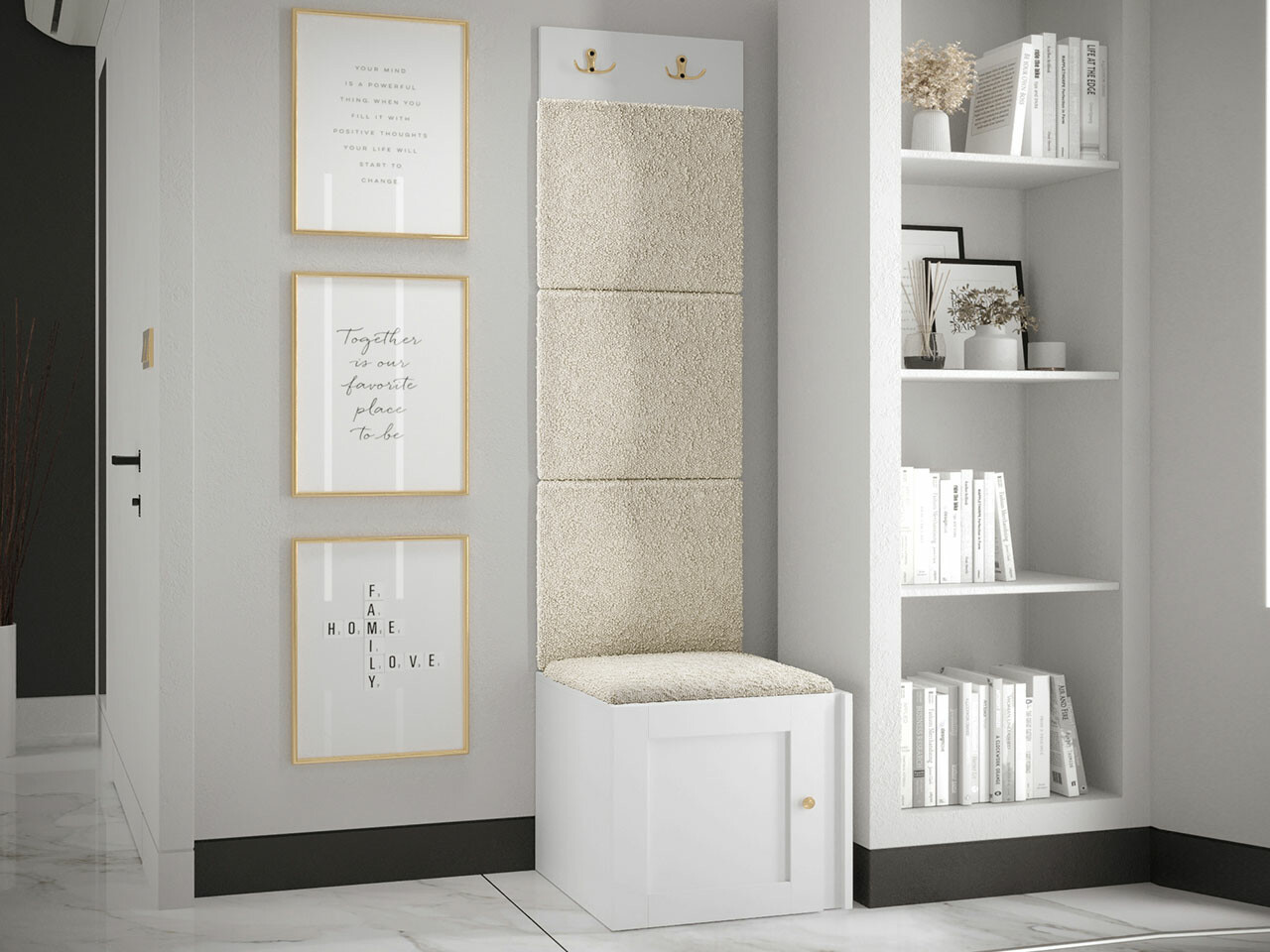 Meuble d'entrée Hartford 378 (Blanc)