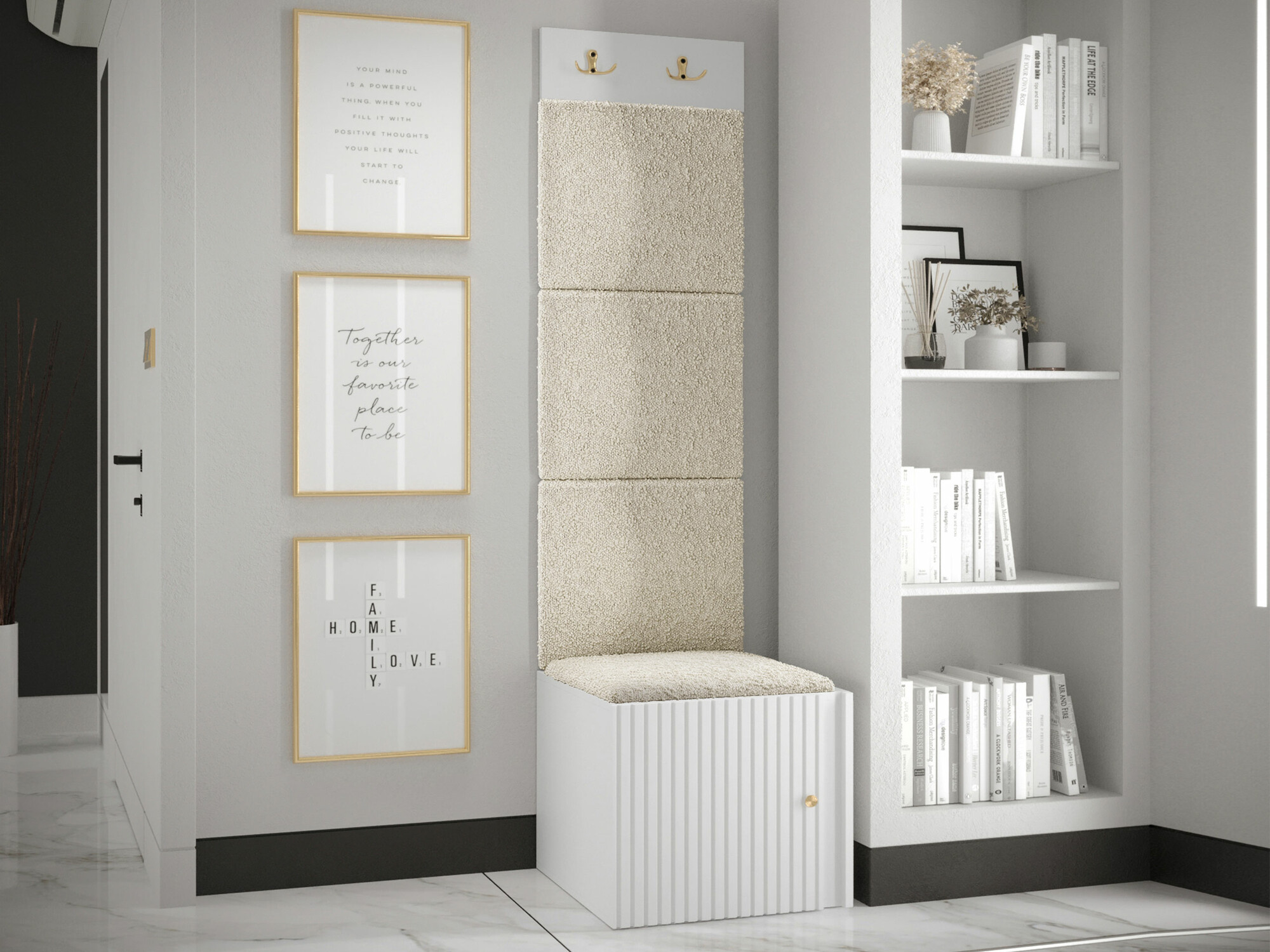 Meuble d'entrée Hartford 386 (Blanc)