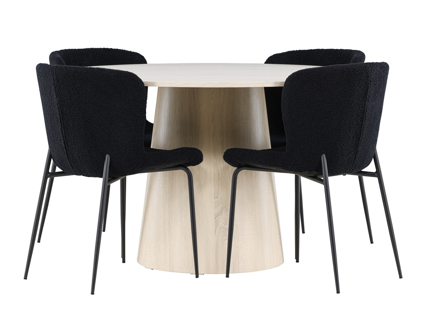 Salle à manger complète Dallas 4554 (Noir)