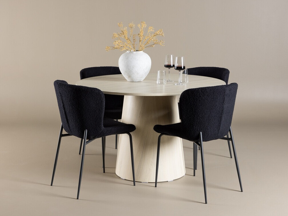 Salle à manger complète Dallas 4554 (Noir)