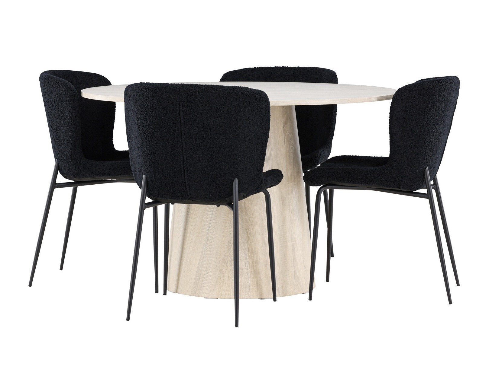 Salle à manger complète Dallas 4554 (Noir)