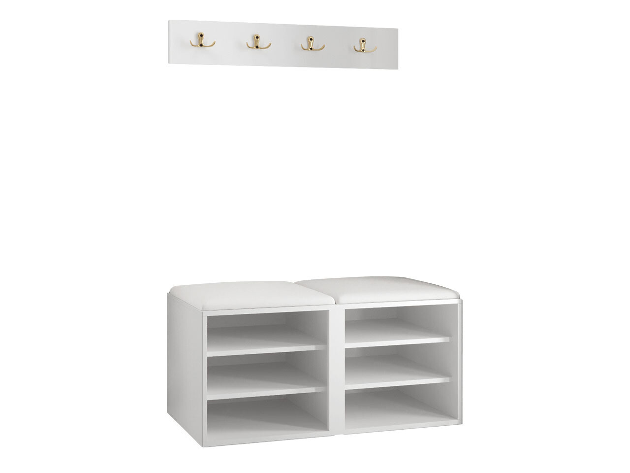 Meuble d'entrée Hartford 384 (Faux cuir Soft 011)