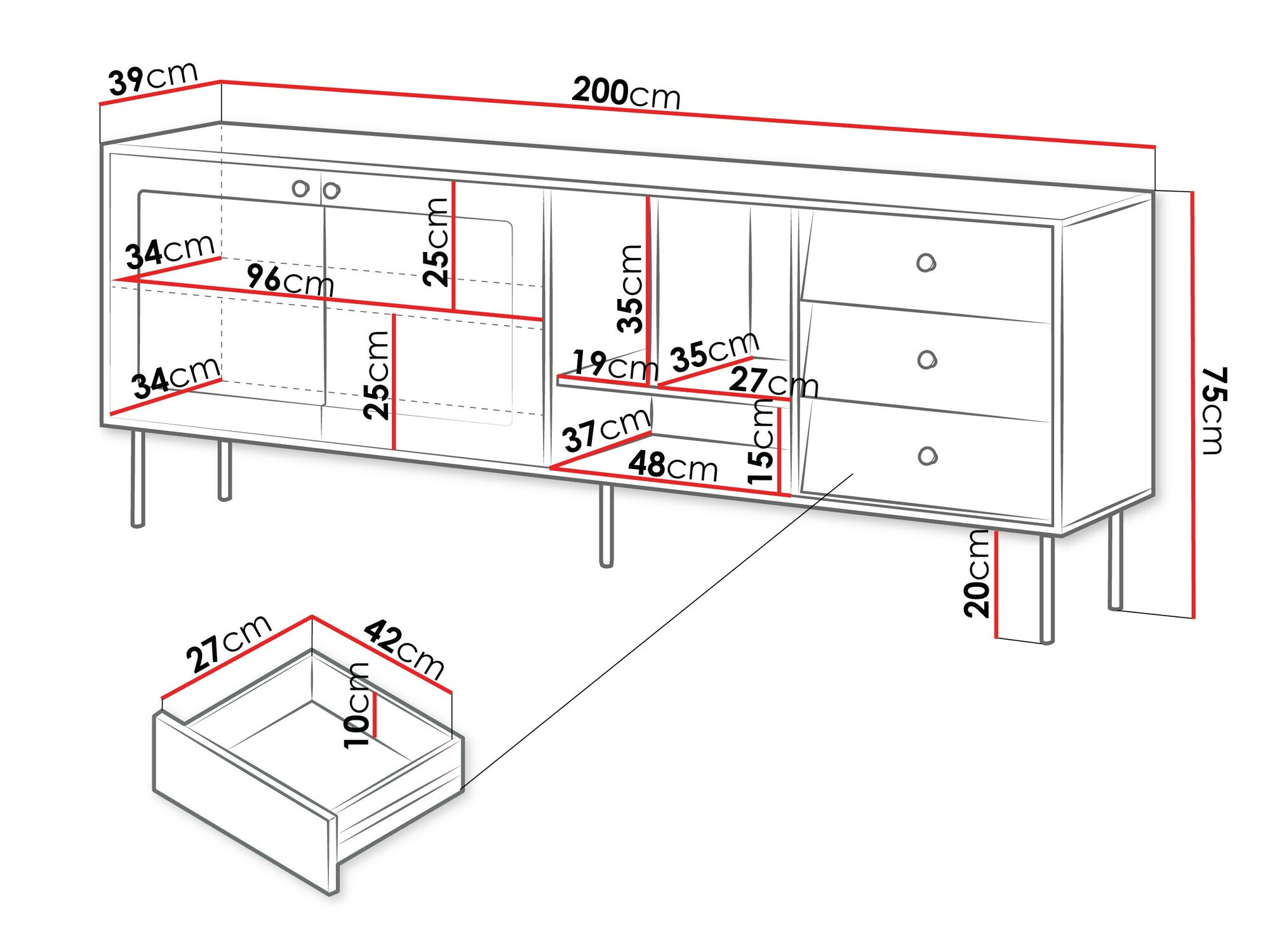 Commode Feletri 104 (Blanc)
