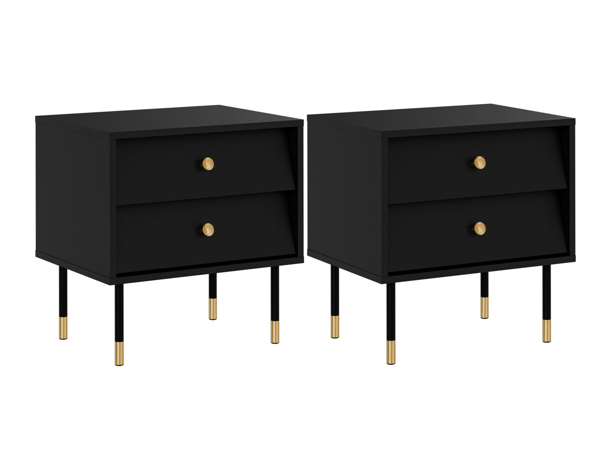 Ensemble de tables de chevet Feletri 106 (Noir)