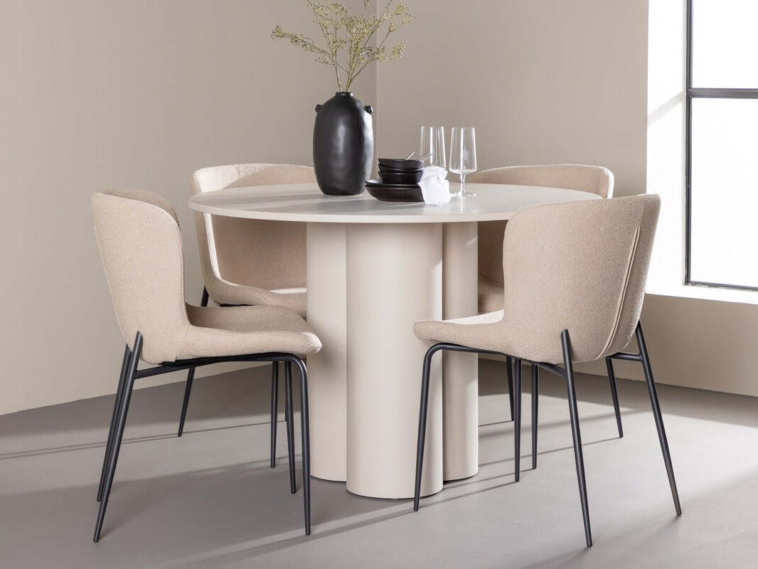 Salle à manger complète Dallas 4562 (Beige)