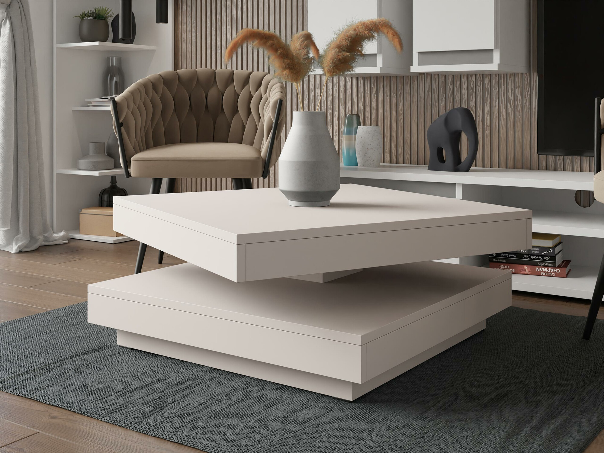 Table basse transformateur Comfivo Pisces (Cachemire)
