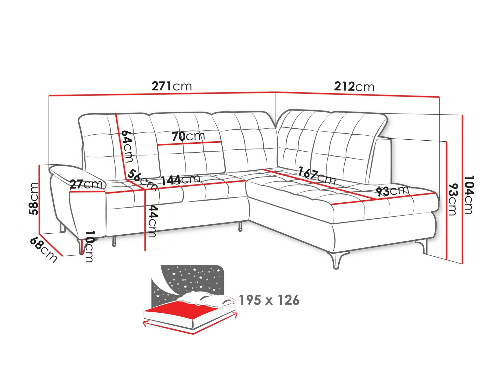Canapé d'angle Sanford 101 (Manila 02)