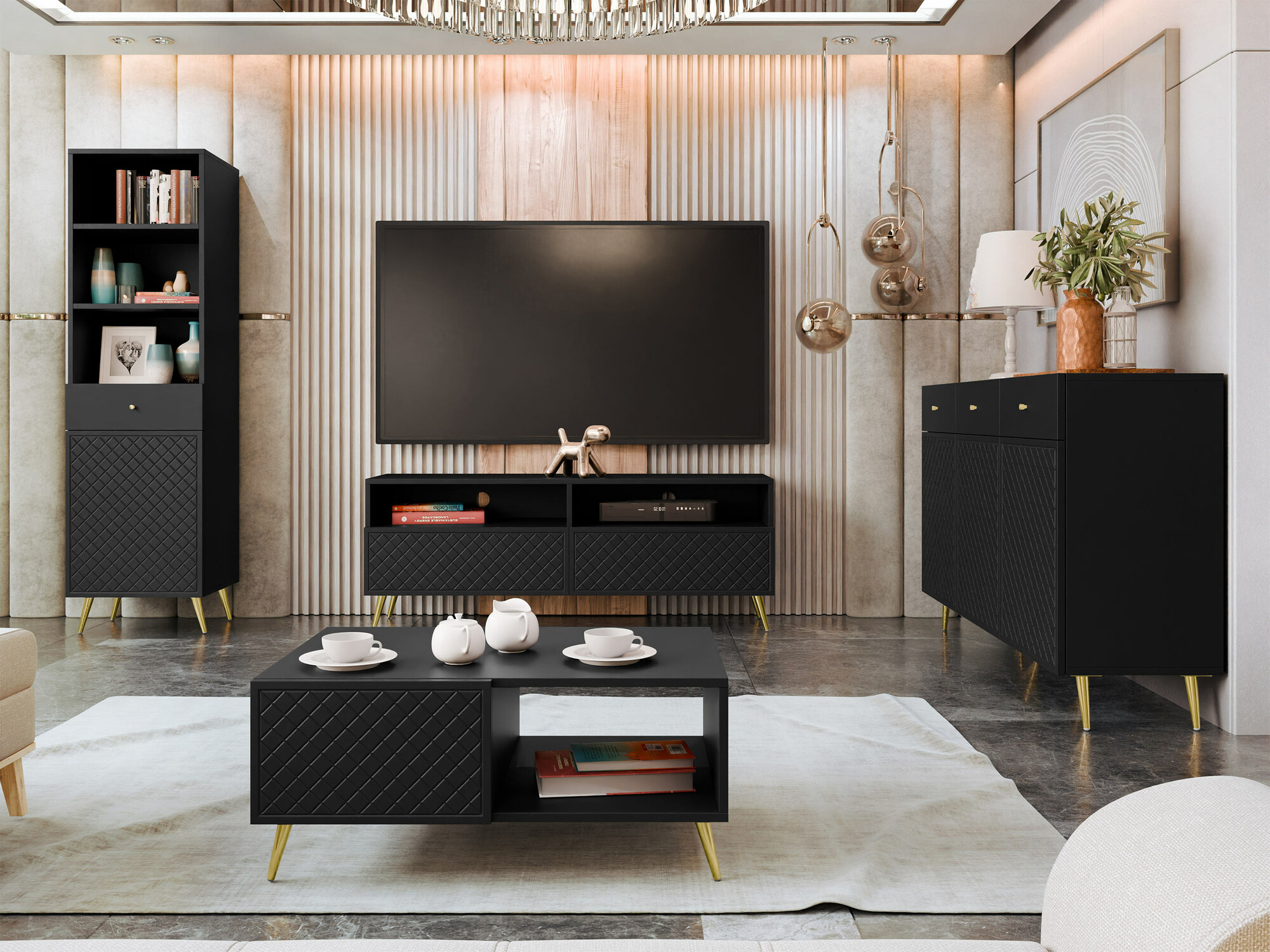 Meuble TV Comfivo 487 (Noir)