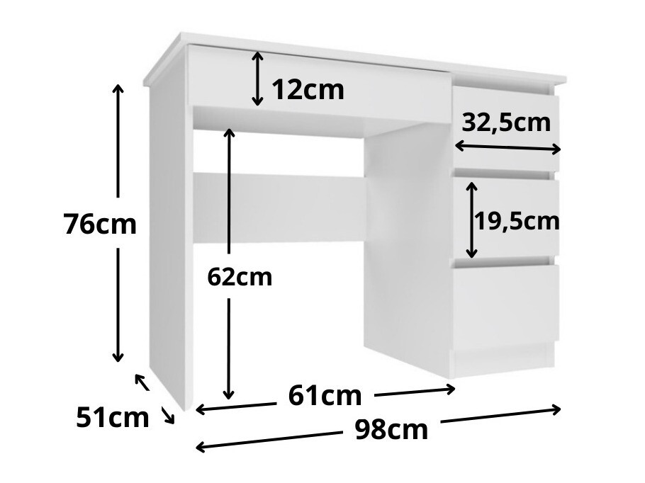 Bureau Elbvelu 108 (Blanc)