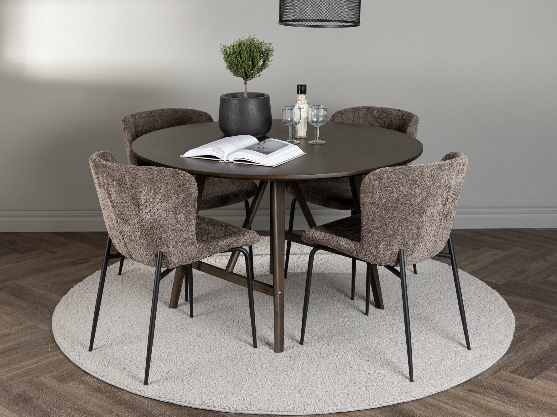 Salle à manger complète Dallas 4570 (Marron)