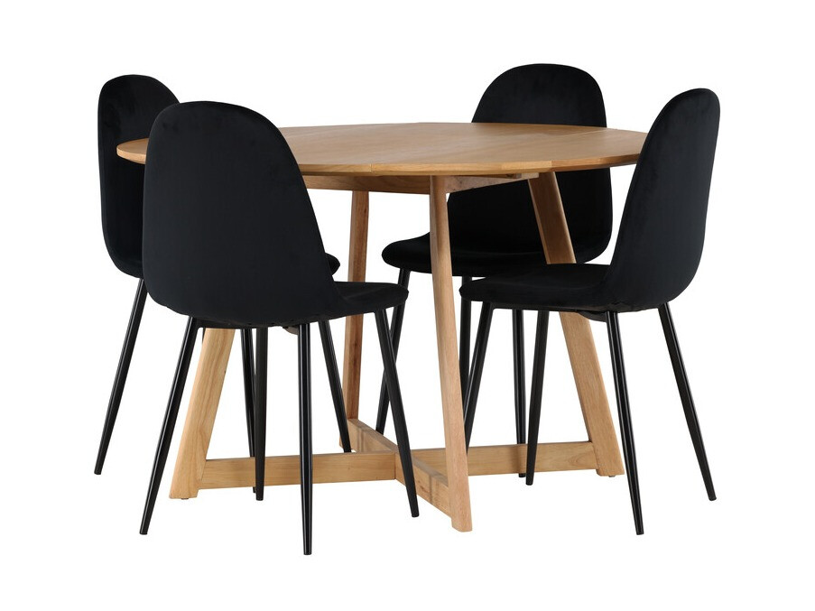 Salle à manger complète Dallas 4580 (Noir)