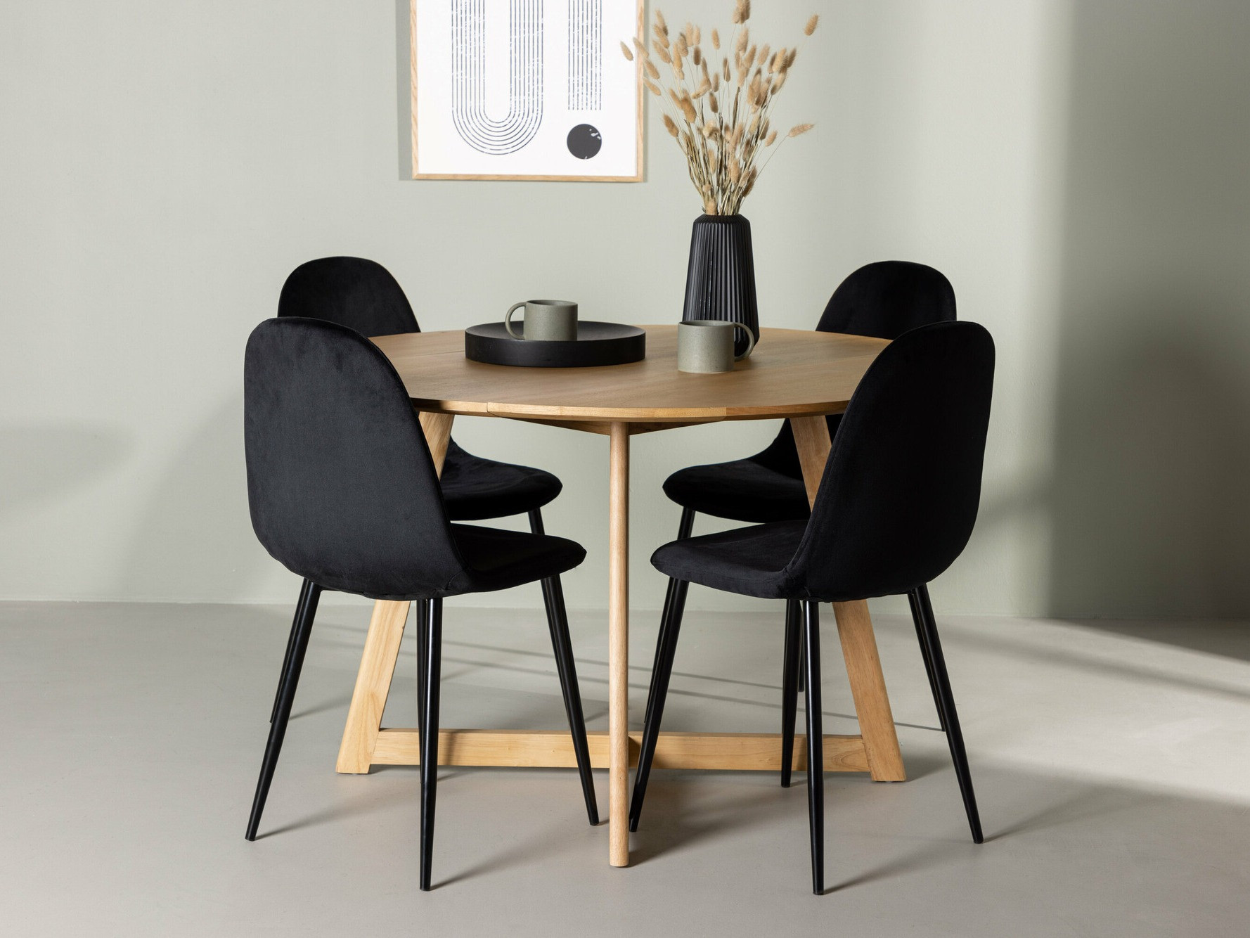 Salle à manger complète Dallas 4580 (Noir)