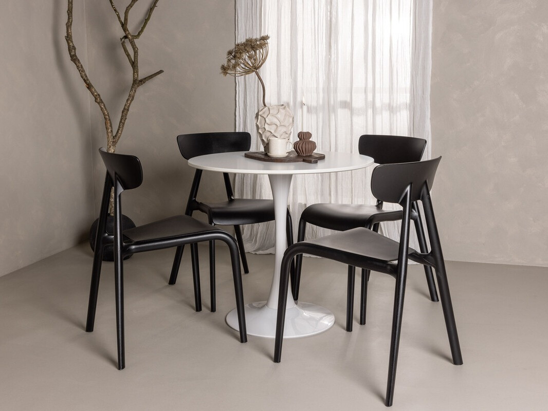 Salle à manger complète Dallas 4587 (Noir)