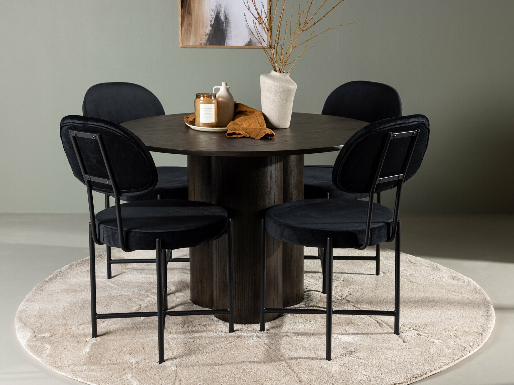 Salle à manger complète Dallas 4605 (Noix sombre)