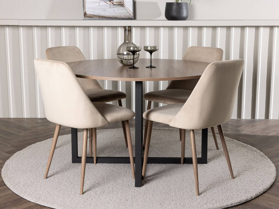 Salle à manger complète Dallas 4598 (Beige)