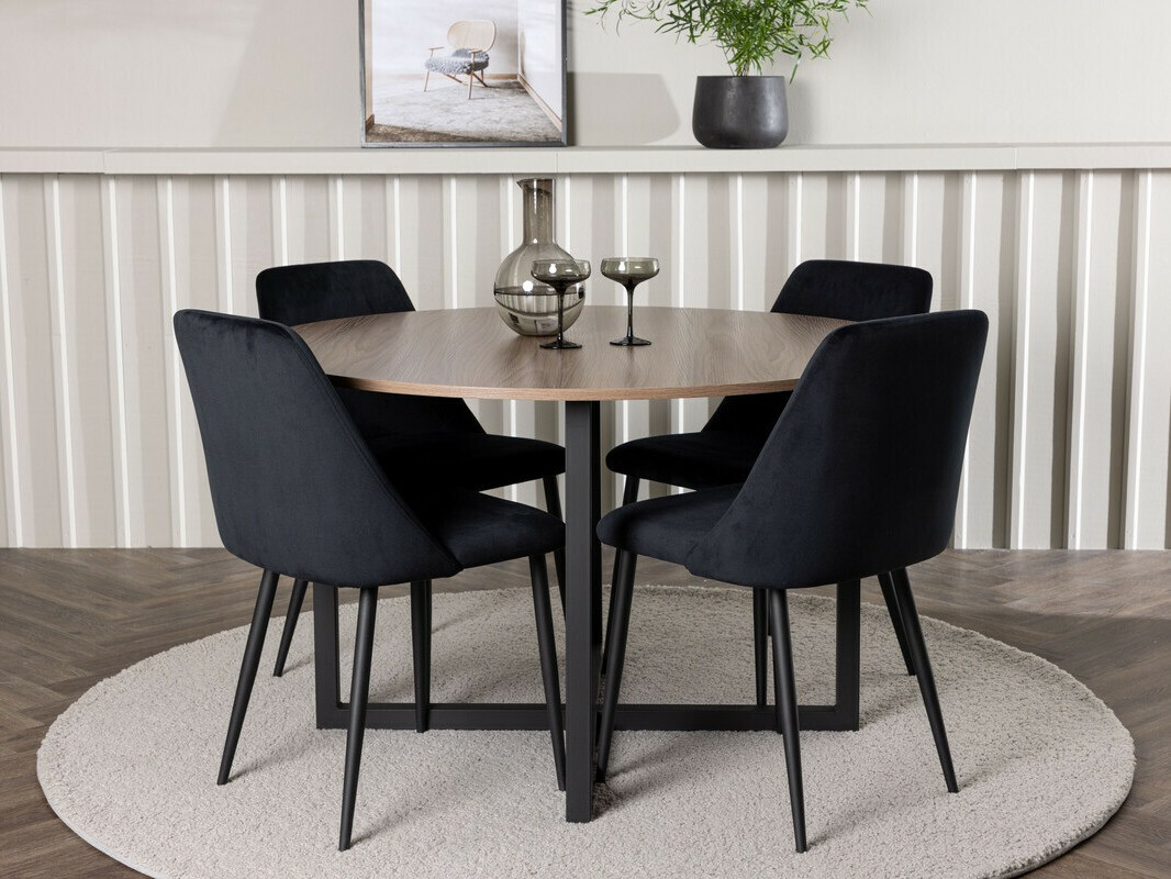 Salle à manger complète Dallas 4598 (Noir)