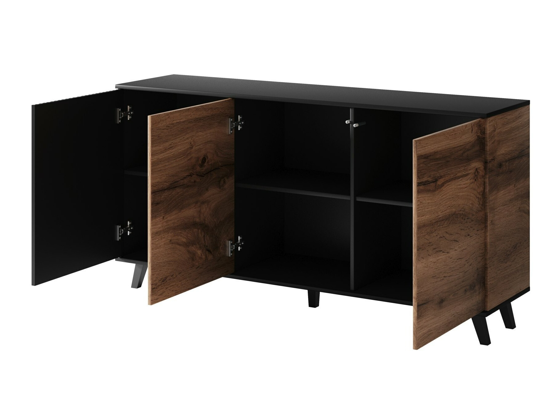 Buffet Luelia 120 (Noir + Chêne wotan)