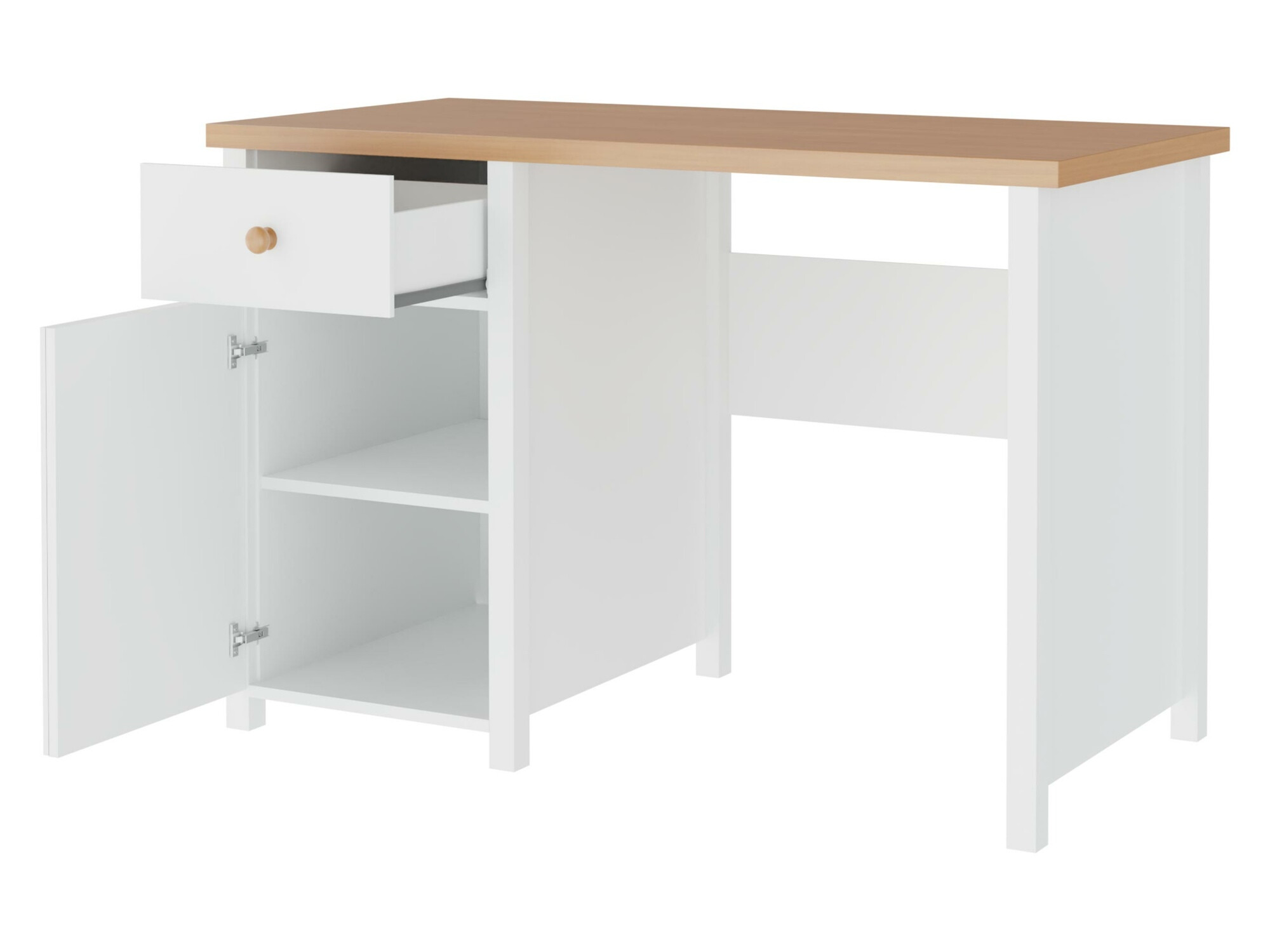 Bureau Romelbo 139 (Blanc + Chêne)