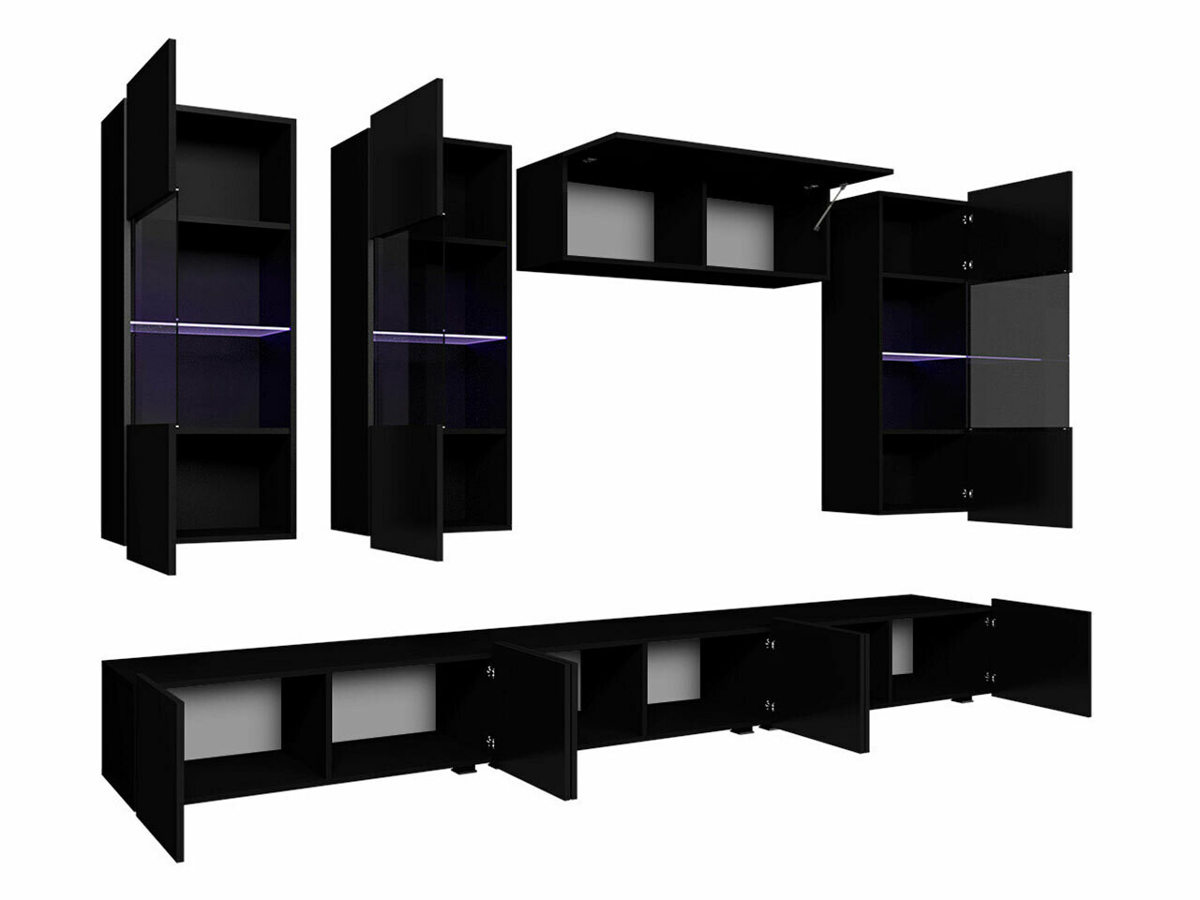 Ensemble de salon Tivdalu 121 (Blanc + Blanc brillant)
