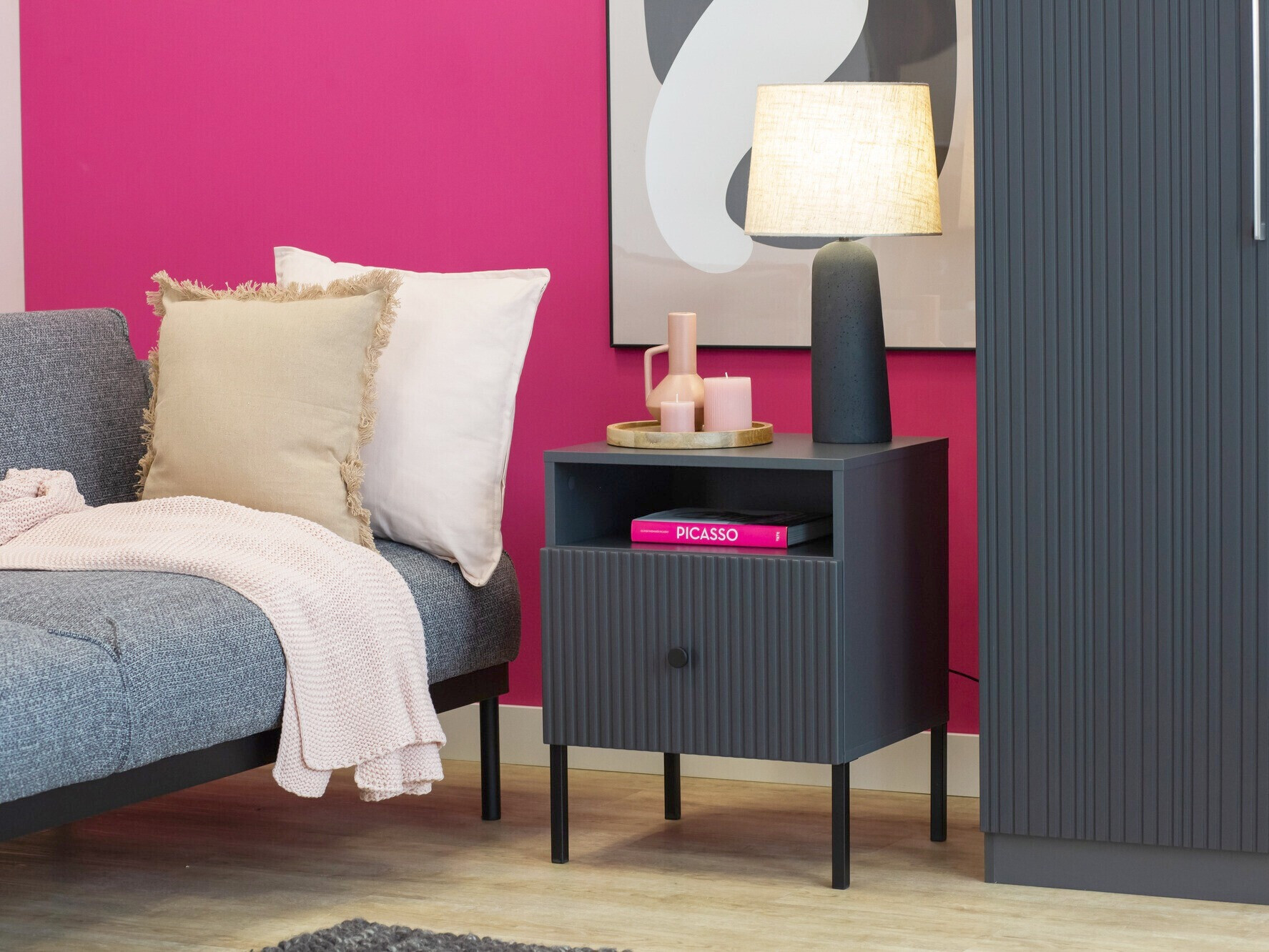 Table de chevet Etliva 106 (Anthracite)