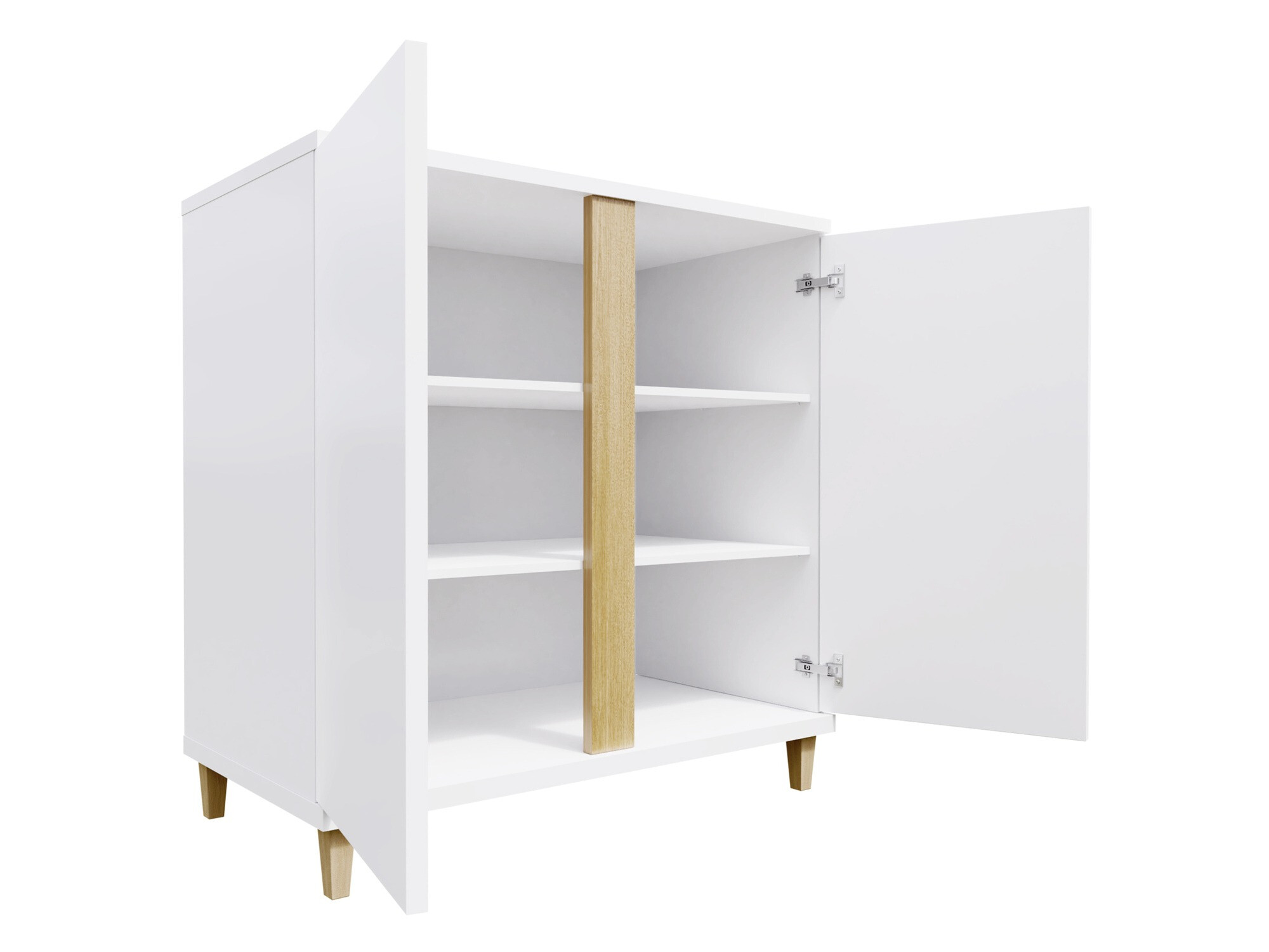 Buffet Livseri 102 (Blanc + Blanc brillant + Noir brillant)