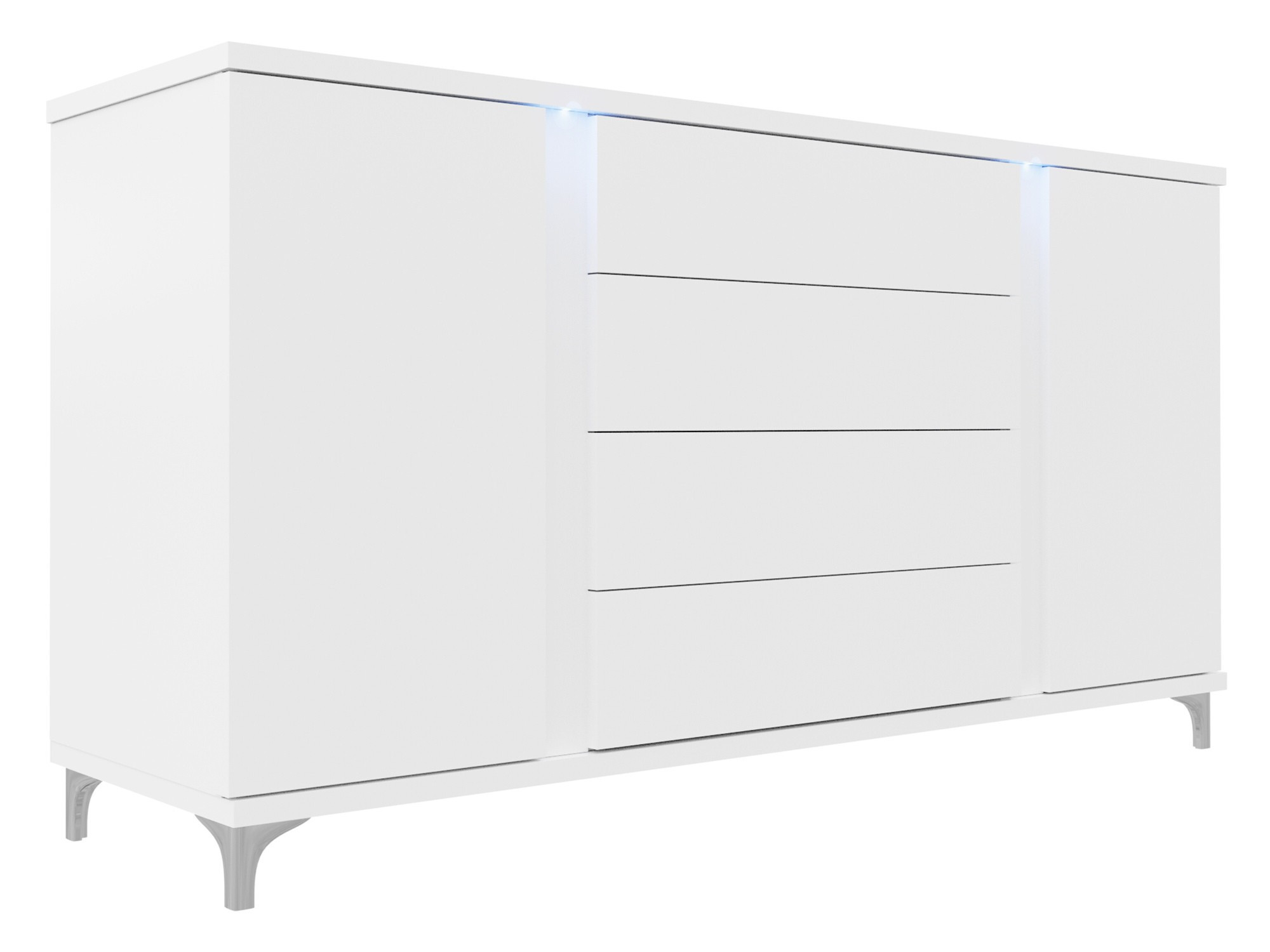 Commode Florem (Blanc + Blanc brillant)