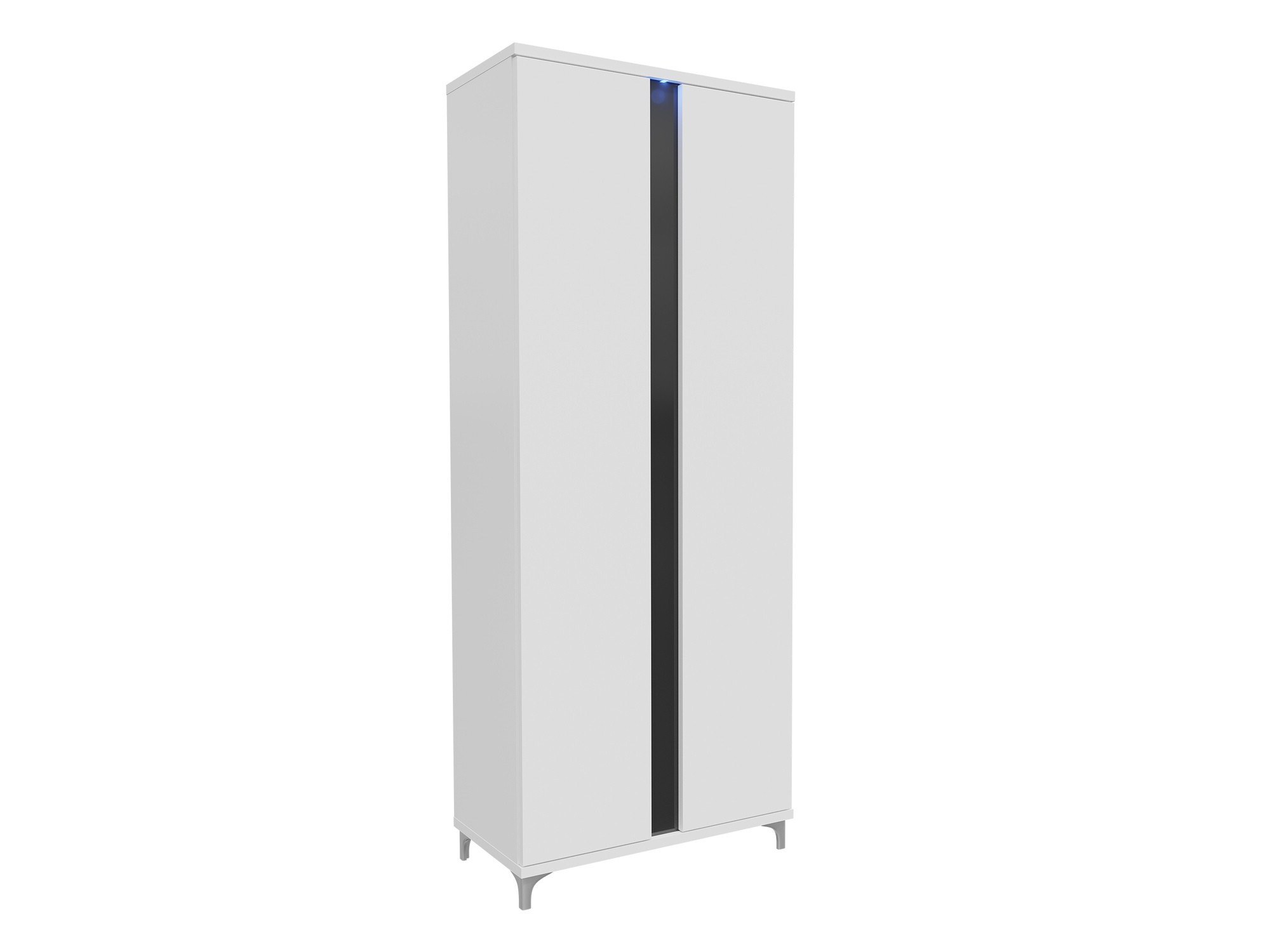 Armoire Florem (Blanc + Blanc brillant + Noir brillant)