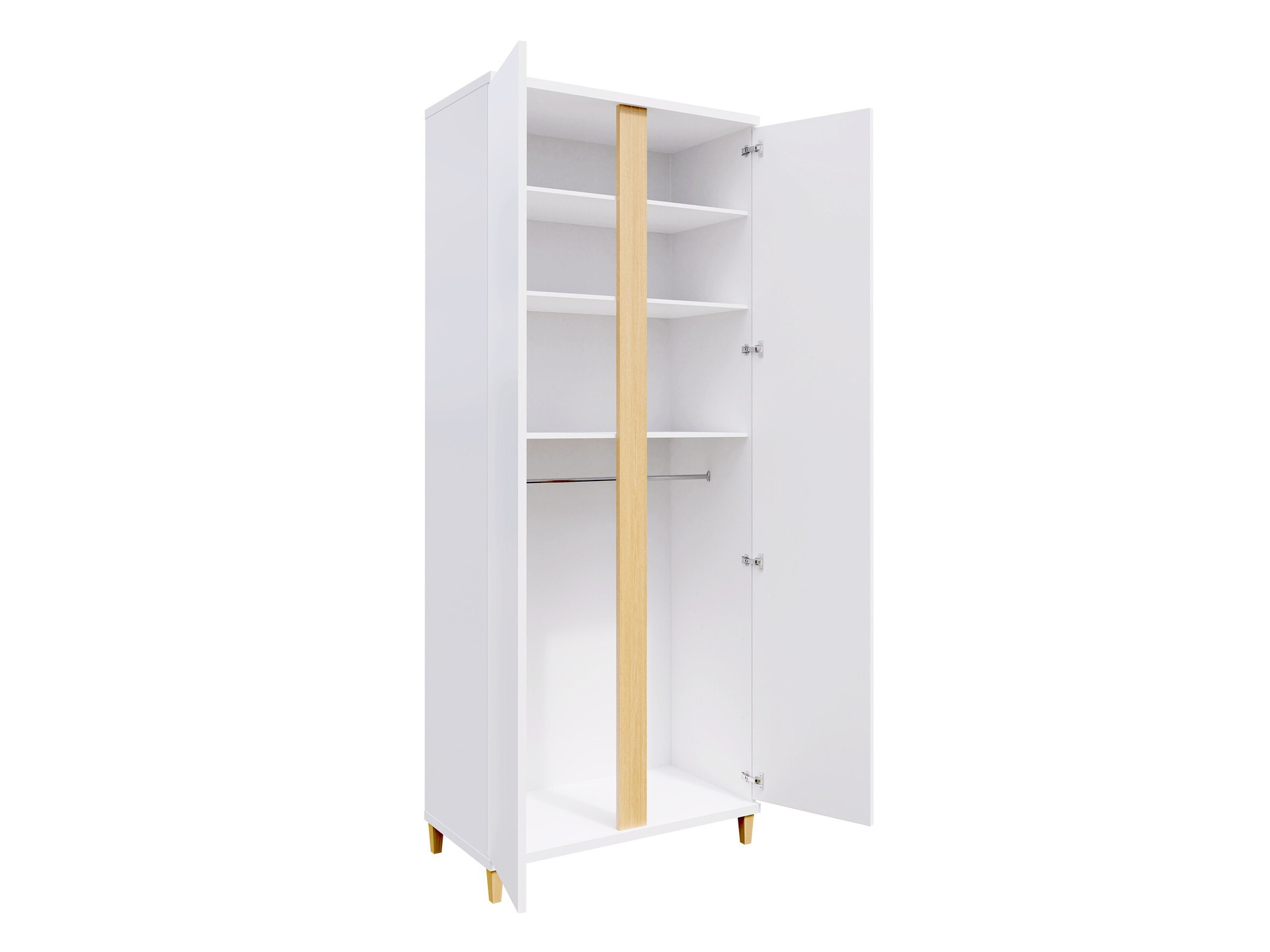 Armoire Florem (Blanc + Blanc brillant)