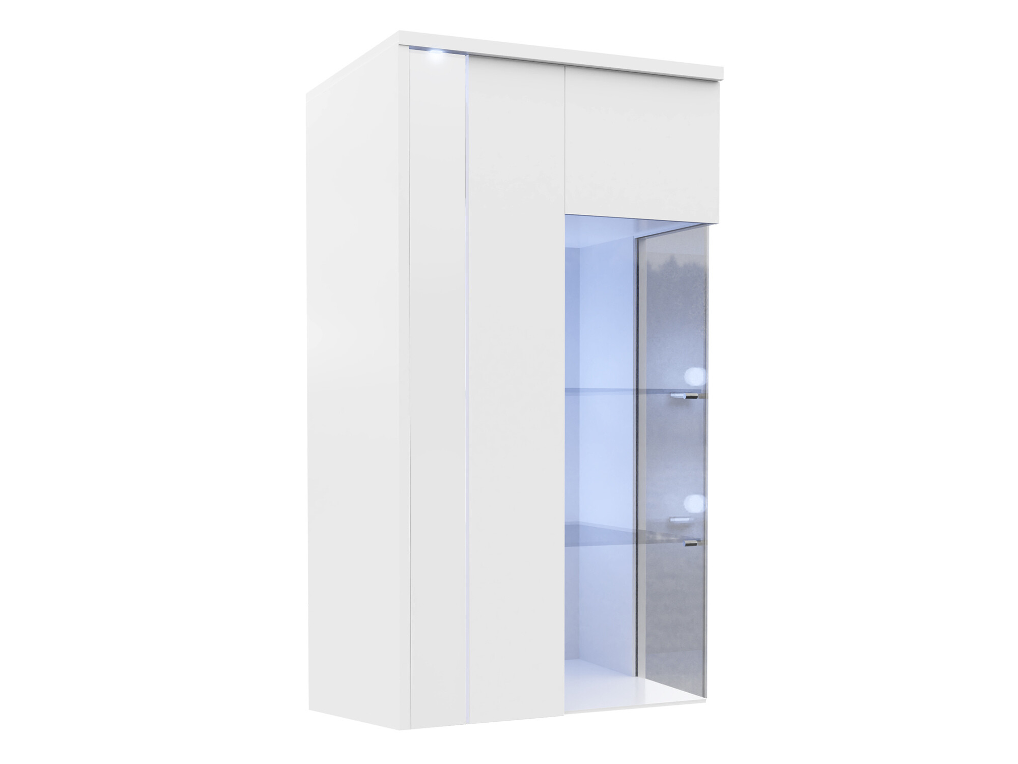 Armoire murale Florem (Blanc + Blanc brillant)