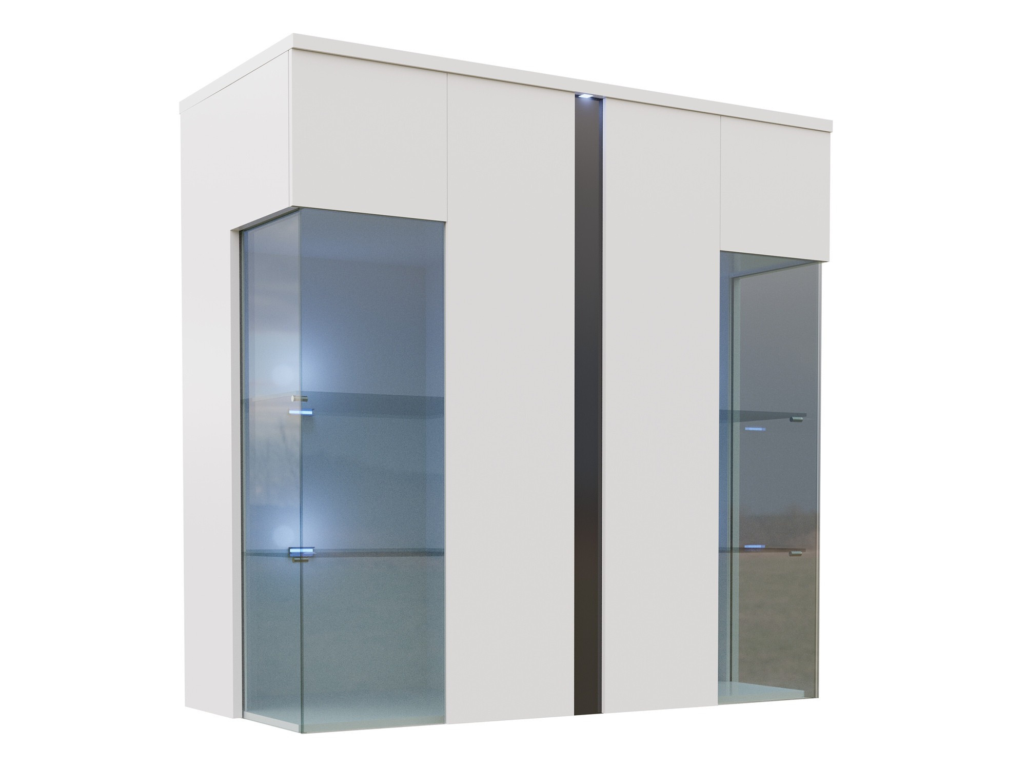 Buffet Livseri 104 (Blanc + Blanc brillant + Noir brillant)