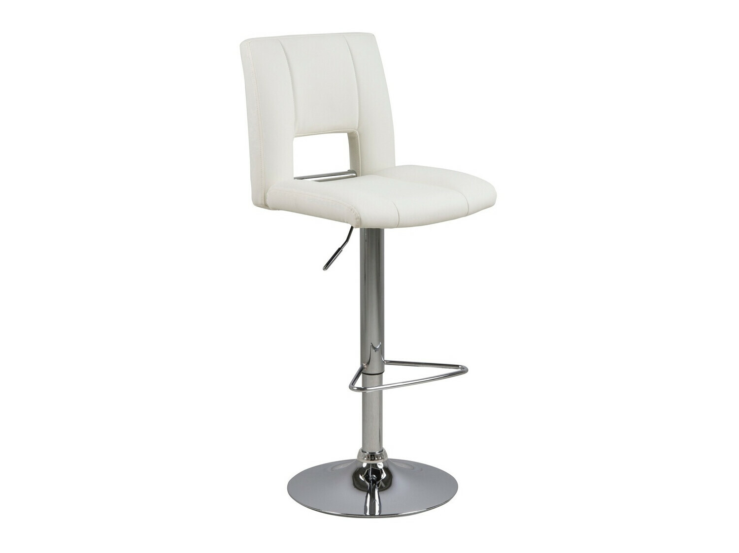 Chaise de bar mi-hauteur Norsica 145 (Blanc + Argent)