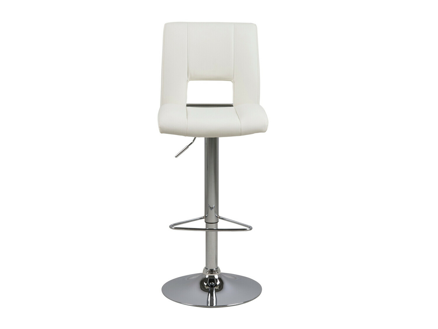 Chaise de bar mi-hauteur Norsica 145 (Blanc + Argent)