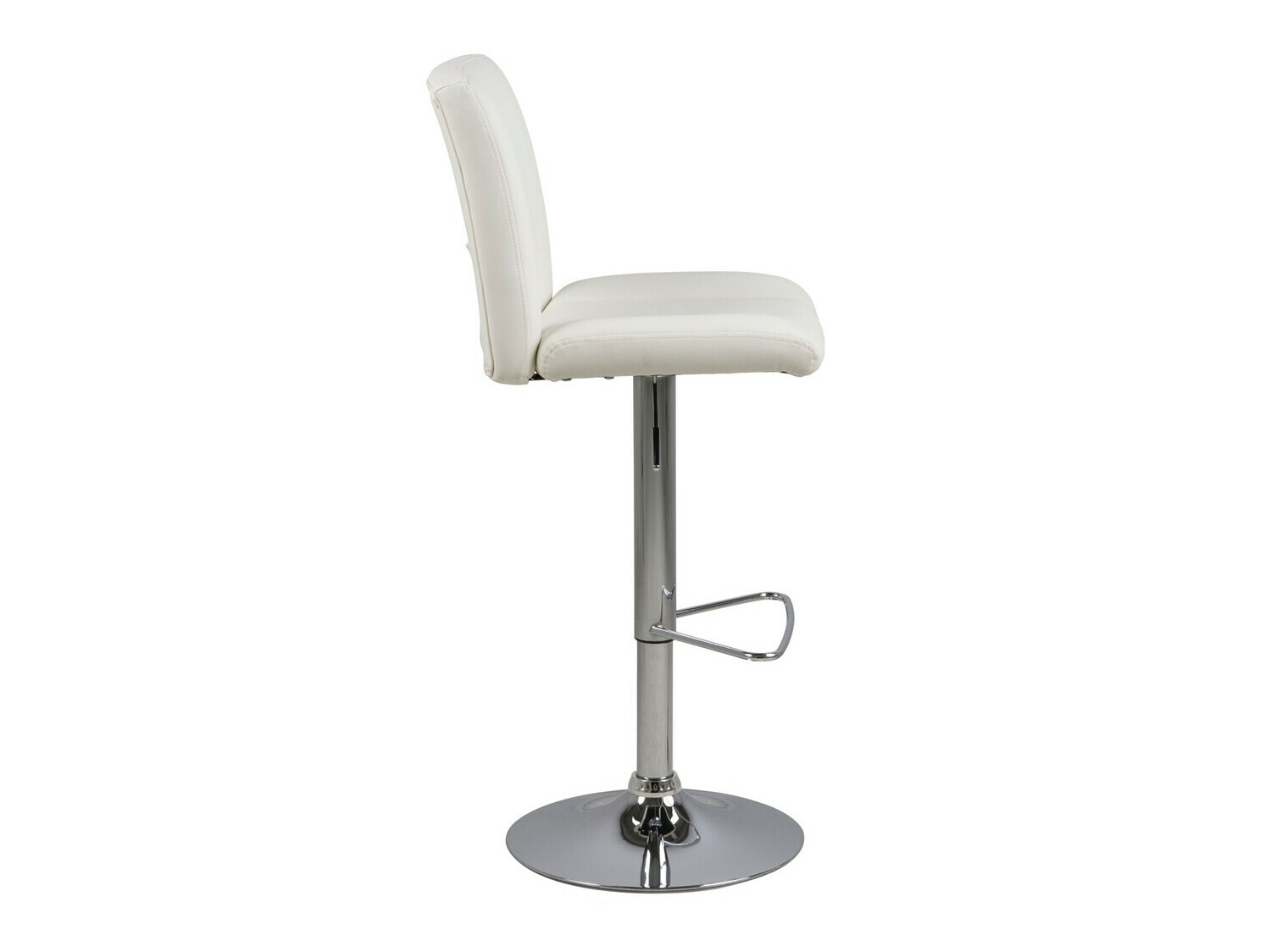 Chaise de bar mi-hauteur Norsica 145 (Blanc + Argent)