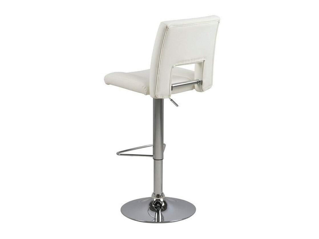 Chaise de bar mi-hauteur Norsica 145 (Blanc + Argent)