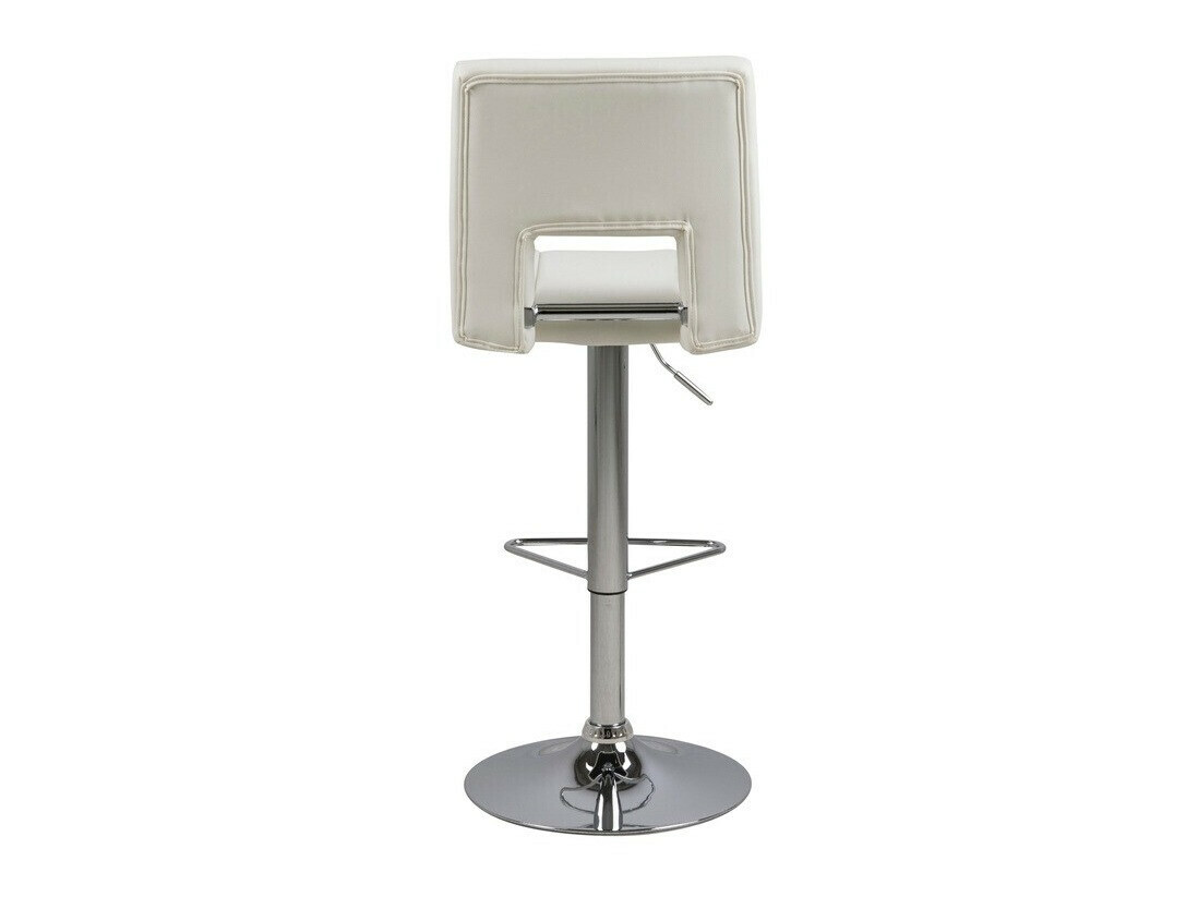 Chaise de bar mi-hauteur Norsica 145 (Blanc + Argent)