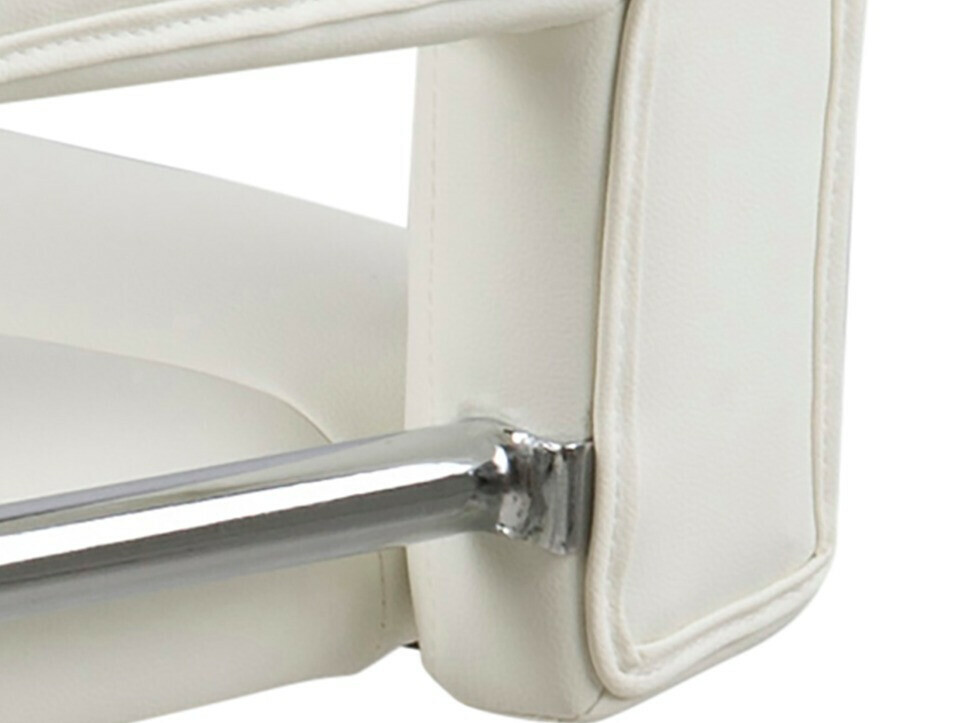Chaise de bar mi-hauteur Norsica 145 (Blanc + Argent)