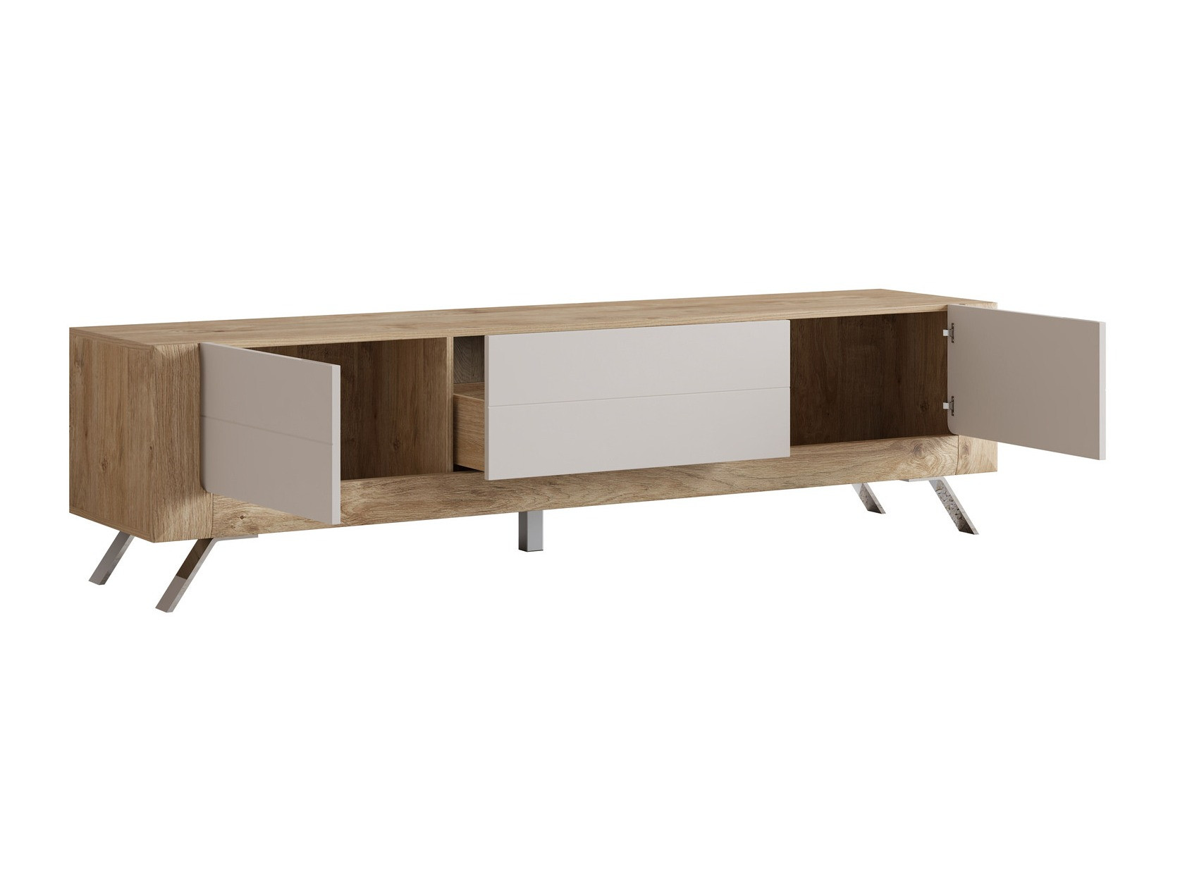 Meuble TV Sovera 104 (Chêne doré + Cachemire)
