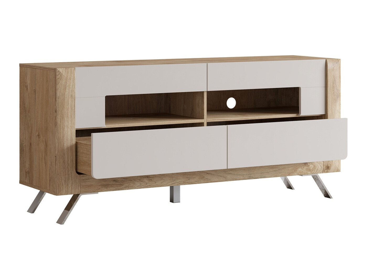 Meuble TV Sovera 105 (Chêne doré + Cachemire)