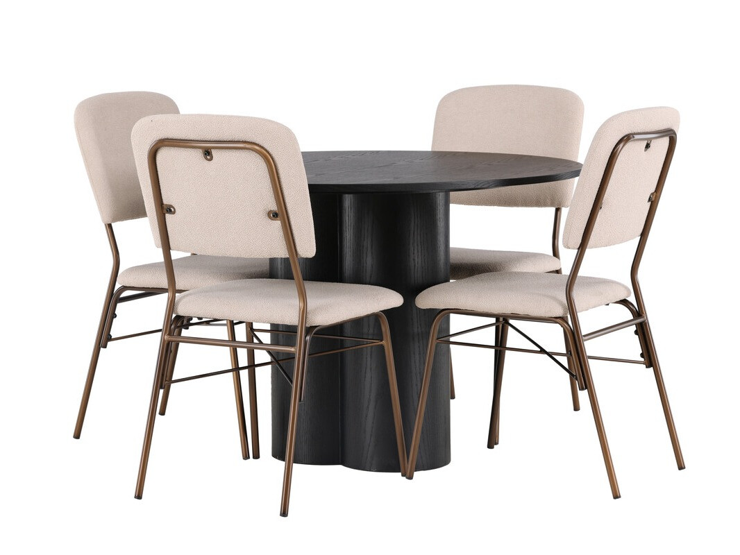 Salle à manger complète Dallas 4606 (Noir)