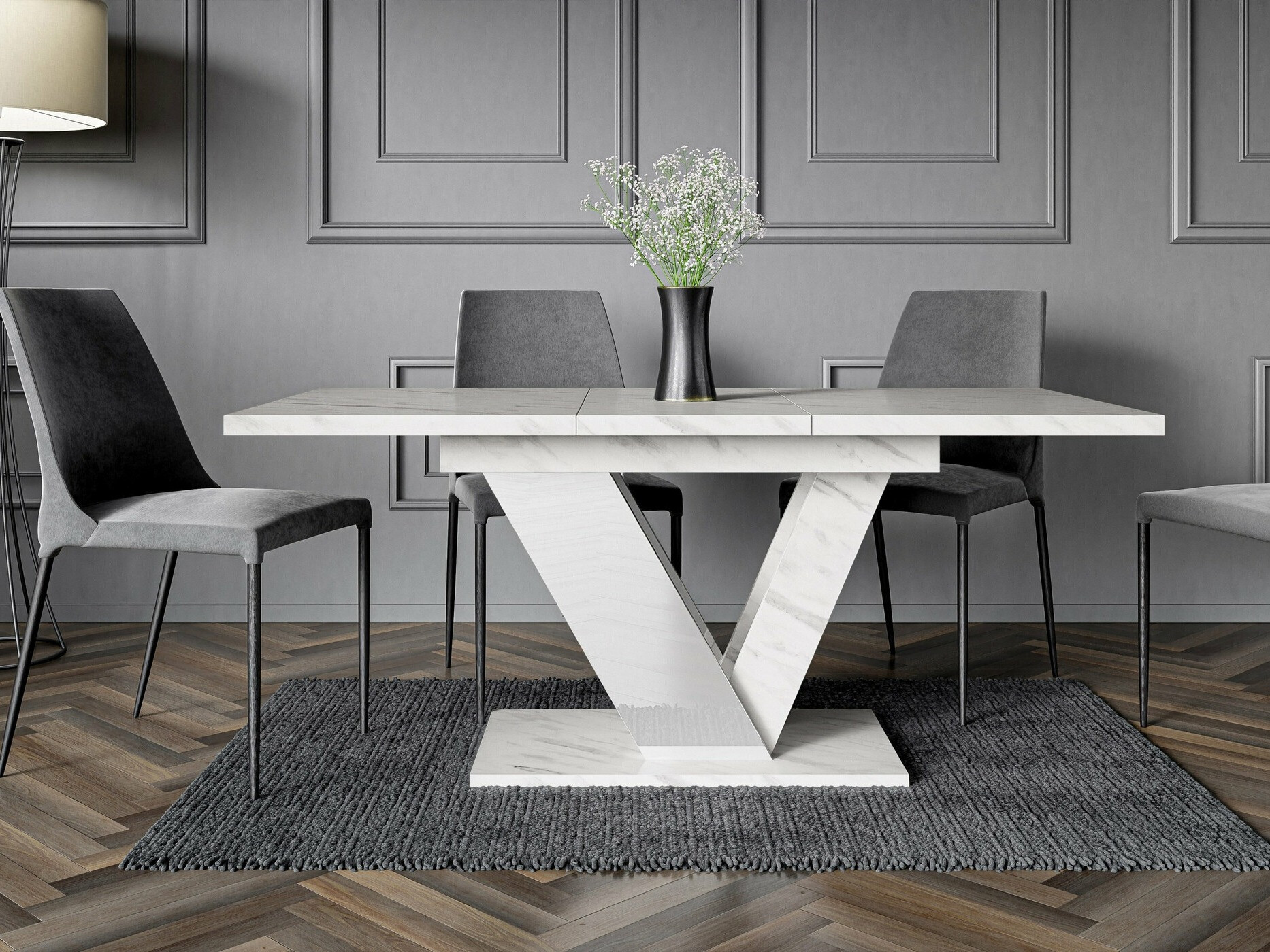 Table Violium (Marbre blanc)