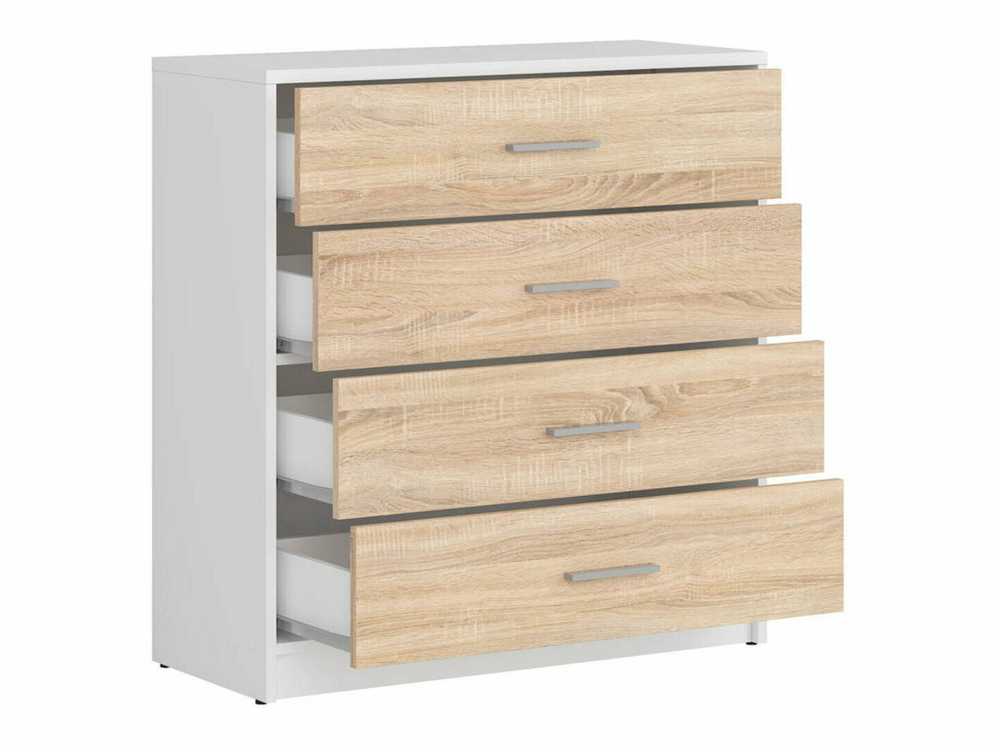Commode Novsore 101 (Blanc + Sonoma chêne)